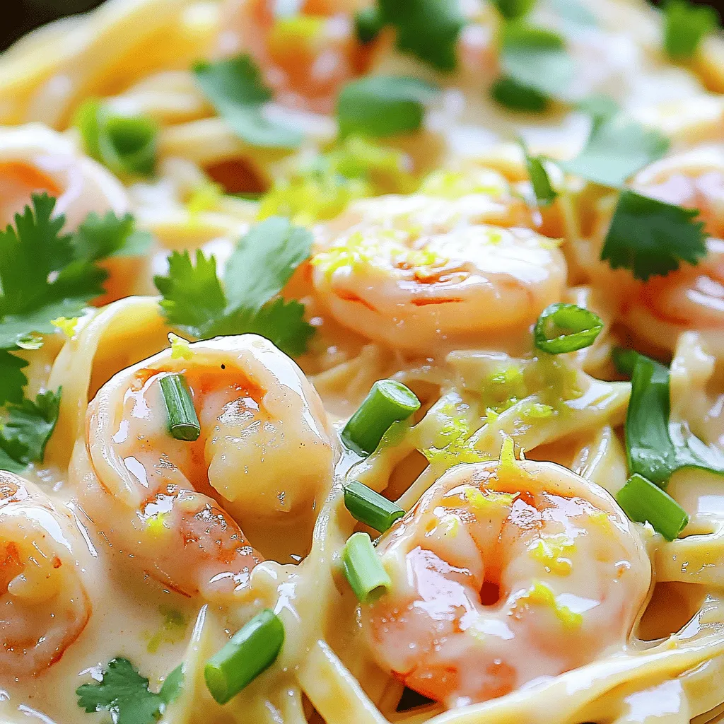 To make Bang Bang Shrimp Pasta, gather these main ingredients: - 8 oz spaghetti or fettuccine - 1 lb shrimp, peeled and deveined - 1 tablespoon olive oil - 1 teaspoon garlic powder - 1 teaspoon paprika - Salt and pepper to taste - 1 cup heavy cream - 1/4 cup mayonnaise - 2 tablespoons sweet chili sauce - 1 tablespoon sriracha (adjust to taste) - 1/2 teaspoon lime juice These ingredients come together to create a rich and flavorful dish. The shrimp adds protein, while the sauce brings heat and creaminess. You can boost the flavor with these optional ingredients: - Fresh ginger, minced - A splash of soy sauce - Red pepper flakes for extra heat These additions can enhance the depth of the dish, making it even more exciting. For garnishes, I suggest: - 3 green onions, chopped - Fresh cilantro These fresh herbs add color and brightness to your plate. You can also add a bit of lime zest for a zesty finish. To check the complete recipe, see the Full Recipe section. Start by boiling a large pot of salted water. Once it reaches a boil, add 8 oz of spaghetti or fettuccine. Cook it according to the package instructions until it is al dente. Drain the pasta and set it aside. This step is key to a great dish. Take 1 lb of shrimp, peeled and deveined. In a medium bowl, toss the shrimp with 1 tablespoon of olive oil, 1 teaspoon of garlic powder, 1 teaspoon of paprika, salt, and pepper. Coat the shrimp well. Heat a large skillet over medium heat. Add the shrimp and cook for 2-3 minutes on each side. The shrimp should turn pink and opaque. Remove them from the pan and set aside. In the same skillet, lower the heat. Add 1 cup of heavy cream, 1/4 cup of mayonnaise, 2 tablespoons of sweet chili sauce, 1 tablespoon of sriracha, and 1/2 teaspoon of lime juice. Stir the mixture until it combines well. Heat it through but do not let it boil. This sauce gives the pasta its signature flavor. Add the cooked pasta to the skillet with the sauce. Toss the pasta to coat it well. If the sauce is too thick, add a splash of the pasta water to thin it out. Now, fold the cooked shrimp back into the pasta. Make sure the shrimp are evenly spread out. Finally, serve the Bang Bang Shrimp Pasta in bowls or on a large platter. Enjoy the burst of flavors! For the complete recipe, check the [Full Recipe]. To get perfect shrimp, start with fresh or thawed shrimp. Make sure they are peeled and deveined. Toss them with olive oil, garlic powder, and paprika for flavor. Cook them in a hot skillet for just 2-3 minutes on each side. The shrimp should turn pink and opaque. Don't overcook them; they can turn rubbery. For a creamy sauce, use heavy cream and mayonnaise. This gives a rich texture. When adding the sauce to the pan, keep the heat low. Stir gently to mix all the ingredients. If the sauce is too thick, add a splash of pasta water. It helps in achieving a nice, smooth consistency. Serve your Bang Bang Shrimp Pasta in large bowls. Garnish with chopped green onions and fresh cilantro for color. You can also add a sprinkle of lime zest on top. For an extra touch, drizzle some sweet chili sauce over the dish. This makes it look vibrant and appetizing. {{image_2}} You can easily adjust the heat level in Bang Bang Shrimp Pasta. For a spicy dish, add more sriracha. You can also use a spicy chili garlic sauce. If you prefer mild flavors, reduce or skip the sriracha. You can replace it with a small amount of honey for sweetness. This keeps the dish tasty without the heat. Bang Bang Shrimp Pasta is great with different types of pasta. While spaghetti and fettuccine are popular, you can try penne or rigatoni for a fun twist. Gluten-free pasta works well too. Just cook it according to the package instructions. You can even use zucchini noodles for a low-carb option. This keeps the dish light while still flavorful. If you want a vegetarian or vegan version, swap the shrimp for tofu or tempeh. Make sure to marinate your tofu to add flavor. Use coconut cream instead of heavy cream for creaminess. For the mayonnaise, choose a vegan alternative. You still get that rich taste without meat or dairy. This way, everyone can enjoy this delicious meal! For the complete cooking steps, check the Full Recipe. To keep your Bang Bang Shrimp Pasta fresh, store it in an airtight container. Make sure the pasta cools down before sealing it. This helps avoid moisture buildup. I recommend using glass containers for easy heating later. You can stack them to save space in your fridge. Avoid mixing in the shrimp with the pasta if possible. This keeps the shrimp from getting too soft. When you're ready to enjoy leftovers, reheat gently on the stove. Use low heat to warm it up. Stir often to prevent sticking. If it seems too dry, add a little water or cream. You can also use a microwave; just cover it to keep moisture in. Heat in short bursts, stirring in between. This keeps the pasta from overcooking. Bang Bang Shrimp Pasta stays good in the fridge for about three days. If you store it properly, it will taste great for up to three days. After that, the shrimp may lose quality. You can freeze it for longer storage. In the freezer, it can last up to three months. Just remember to thaw it in the fridge before reheating. Check out the Full Recipe to make this dish again! Yes, you can use frozen shrimp. Just thaw them before cooking. Place them in cold water for about 15-20 minutes. It’s quick and easy. Frozen shrimp work well in this dish and taste great. If you want a lighter option, use half-and-half or whole milk. You can also use coconut milk for a vegan twist. These substitutes will change the flavor a bit, but they still taste good. To make this dish gluten-free, swap regular pasta for gluten-free pasta. Many brands offer great options. Check the label to ensure it fits your diet. The rest of the recipe stays the same. Bang Bang Shrimp Pasta goes well with simple sides. You can serve a fresh salad or garlic bread. Steamed veggies like broccoli or asparagus are also great choices. They add color and nutrition to your meal. Bang Bang Shrimp Pasta has roots in American cuisine. It draws inspiration from Asian flavors. The dish became popular in restaurants, blending spicy shrimp with creamy sauce and pasta. You can find variations in many places, but the core flavors remain delicious. For the full recipe, check out the detailed instructions! Bang Bang Shrimp Pasta is a fun dish you'll love. We covered the key ingredients, cooking steps, and tips for great flavor. Remember, you can personalize it with spice levels or pasta types. Store leftovers properly for the best taste later. This dish can adapt to many diets, including vegetarian and gluten-free options. Enjoy your cooking and impress friends with this easy yet tasty meal. Keep experimenting and making it your own. Happy cooking!