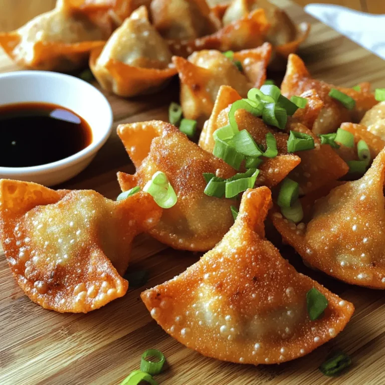 - Ground pork Ground pork is key to this recipe. It gives the wontons a rich flavor and juicy texture. Use pork with a bit of fat for the best taste.