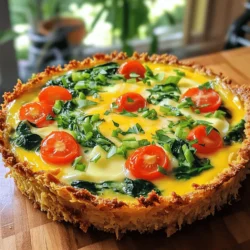 - 4 cups frozen hash browns, thawed - 6 large eggs - 1 cup milk