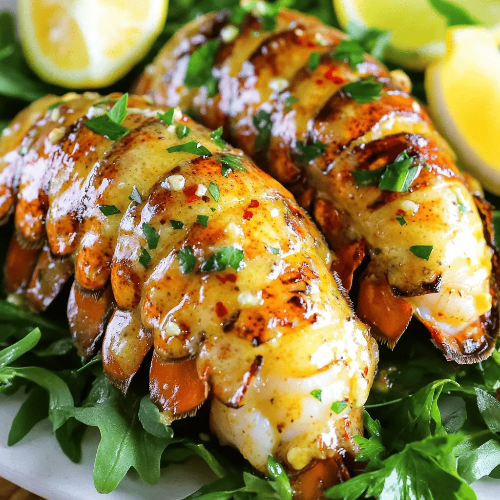To make creamy garlic butter lobster tails, you need a few key ingredients. Here’s the list: