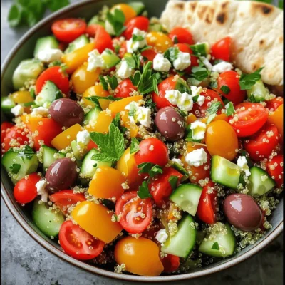Mediterranean Quinoa Salad Fresh and Nutritious Dish