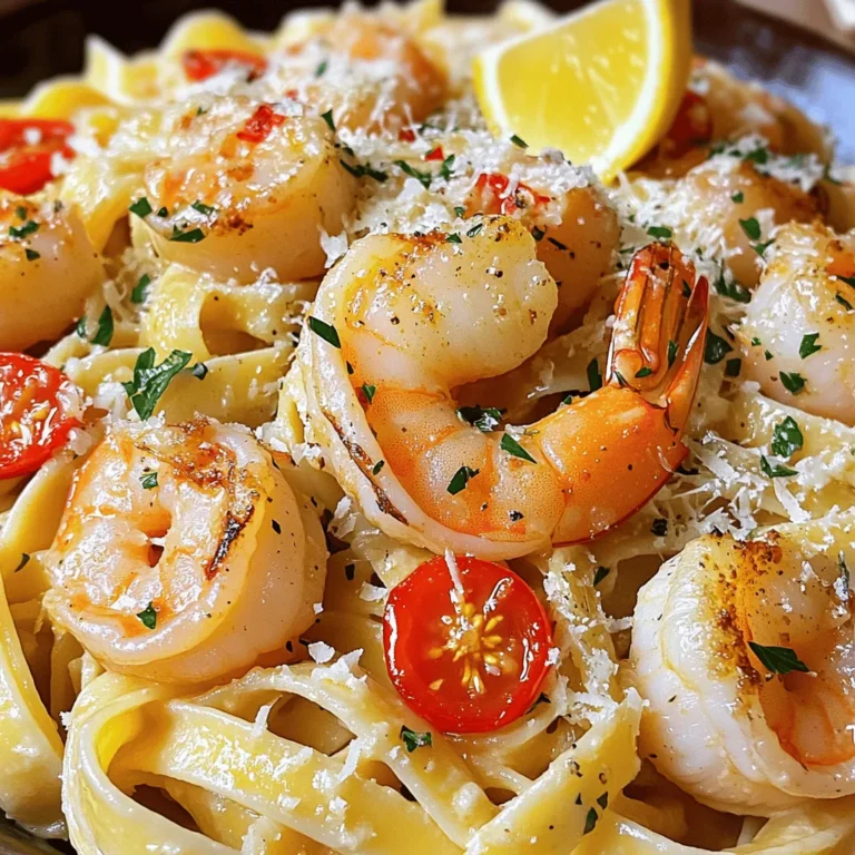 To make this savory shrimp scallop pasta, gather these ingredients: - 8 oz spaghetti or fettuccine - 1 lb shrimp, peeled and deveined - 1 lb scallops, patted dry - 3 tablespoons olive oil - 4 cloves garlic, minced - 1 cup cherry tomatoes, halved - 1/2 cup heavy cream - 1/2 lemon, juiced - 1 teaspoon red pepper flakes (adjust to taste) - Salt and black pepper to taste - 1/4 cup fresh parsley, chopped - Grated Parmesan cheese for serving When cooking seafood, you may wonder whether to use fresh or frozen. Fresh seafood often has better flavor. It also has a firmer texture. However, frozen seafood is often just as good. It can be more convenient. It’s typically frozen right after catch, which locks in freshness. Choose what works best for your schedule and budget. Quality matters when it comes to seafood. Look for shrimp and scallops that are firm and smell fresh, not fishy. If possible, buy from local markets or trusted suppliers. Sustainable seafood options are best for the ocean and the environment. Check labels for certifications like MSC or ASC to ensure you make a good choice. For the full recipe, check out Shrimp & Scallop Delight Pasta. Start by gathering all your ingredients. This helps you work faster and stay organized. You will need shrimp, scallops, pasta, and some tasty veggies. Ensure your seafood is fresh for the best flavor. Rinse the shrimp and pat the scallops dry with a paper towel. This step helps them sear nicely. Fill a large pot with water and add a good amount of salt. Bring it to a boil over high heat. Once boiling, add either spaghetti or fettuccine. Cook according to the package instructions until the pasta is al dente. This usually takes about 8 to 10 minutes. Before draining, save one cup of the pasta water. This water is starchy and helps your sauce stick to the pasta. Drain the pasta and set it aside. Grab a large skillet and heat two tablespoons of olive oil over medium-high heat. When the oil is hot, add the scallops. Cook them for about 2 to 3 minutes on each side. They should be golden brown and opaque when done. Once cooked, take them out of the skillet and set them aside. In the same skillet, add one tablespoon of olive oil. Then, add minced garlic and let it cook for about 30 seconds. You want it fragrant but not burnt. Next, toss in the halved cherry tomatoes and red pepper flakes. Cook for about 3 to 4 minutes until the tomatoes start to soften. Now, lower the heat and pour in the heavy cream. Stir well to mix everything. Add the lemon juice, salt, and black pepper. Let the sauce simmer for about 2 to 3 minutes. It should thicken slightly. Return the scallops to the skillet. Add the cooked pasta and shrimp, tossing gently to combine. If the sauce seems too thick, add a bit of the reserved pasta water. Cook for another 2 minutes until the shrimp turn pink and everything is warm. Finish with a sprinkle of fresh parsley. For the full recipe, you can check out the details above. Enjoy your flavorful shrimp scallop pasta! To make a great sauce, start with good ingredients. Use fresh garlic for a bright flavor. The cherry tomatoes add sweetness and color. When you add the heavy cream, stir slowly. This helps mix the flavors well. Let the sauce simmer for a few minutes. This will thicken it just right. Don't forget to taste and adjust the salt and pepper. Cooking the pasta to al dente is key. This means it should be firm to the bite. Follow the package instructions carefully. Remember to save some pasta water. You can use it later to help the sauce cling to the pasta. If the pasta feels too dry, add a splash of the reserved water. Seasonings can change the dish. Red pepper flakes give a nice kick. Adjust the amount based on your taste. Fresh parsley adds color and freshness. A squeeze of lemon brightens the whole dish. Don't be shy with the seasonings; they make the meal sing. For a fuller flavor, consider adding a pinch of smoked paprika or a dash of Italian herbs. For the full recipe, check out Shrimp & Scallop Delight Pasta. {{image_2}} You can swap the shrimp or scallops for other seafood. Try using crab meat or lobster for a rich taste. You can also use fish like tilapia or cod for a lighter dish. Just make sure to adjust cooking times. Fish cooks faster than shrimp or scallops. This way, you keep the meal quick and easy. If you want a vegetarian or vegan dish, try using mushrooms instead of seafood. Portobello or oyster mushrooms give a meaty texture. You can also use tofu for added protein. For a seafood taste, consider seaweed or vegan fish alternatives. These options keep the dish flavorful and unique without any animal products. Adding veggies boosts the nutrition of your pasta. Spinach, kale, or zucchini work well. You can toss in bell peppers, broccoli, or asparagus for color and crunch. Sauté them with garlic before adding the sauce. This makes your dish not only tasty but also vibrant and healthy. Don’t forget to adjust cooking times for each vegetable to keep them tender yet crisp. You can find the full recipe for this delicious shrimp and scallop pasta linked above. After you enjoy your shrimp scallop pasta, store any leftovers right away. Place them in an airtight container. This helps keep the dish fresh. You can store it in the fridge for up to three days. Make sure to cool it down first. This way, it doesn’t raise the fridge temperature. When you want to reheat your pasta, do it gently. Heat it in a skillet over medium heat. Add a splash of water or extra cream. This keeps the pasta from drying out. Stir often until it’s warm. You can also use a microwave, but cover it to keep moisture in. Heat in short bursts and stir in between. If you want to save your pasta for later, freezing is a good choice. First, let the dish cool completely. Then, place it in a freezer-safe container. You can keep it in the freezer for up to three months. When you’re ready to eat, thaw it in the fridge overnight. Reheat it as described above. Enjoy the flavors again! For the full recipe, check out the detailed steps. To prevent overcooking shrimp and scallops, watch the cooking time closely. Shrimp cook quickly, taking only about 2-3 minutes. You want them to turn pink and opaque. Scallops also need just 2-3 minutes on each side. Remove them from the heat when they are firm but tender. Keep in mind, they will continue to cook even after you take them off the stove. Yes, you can use other types of pasta for shrimp scallop pasta. While spaghetti and fettuccine are classic choices, feel free to try penne, linguine, or even gluten-free pasta. Each type has its own texture, which can change how the sauce clings to it. Just make sure to cook the pasta al dente for the best results. A crisp white wine pairs well with shrimp scallop pasta. Look for a Sauvignon Blanc or Pinot Grigio. These wines have bright acidity that complements seafood. If you prefer red, a light Pinot Noir works too. Just remember, the best wine is one you enjoy sipping while you eat! For the full experience, try serving your favorite wine alongside the dish for a delightful dinner. This blog post guides you through making shrimp and scallop pasta. You learned about key ingredients, like fresh seafood and quality sourcing. The step-by-step instructions help you prepare, cook, and sauté with ease. Tips ensure you get the perfect sauce and pasta texture. I shared variations for different diets and how to store leftovers. Cooking can be simple and fun. With these insights, you can enjoy a tasty meal with confidence.