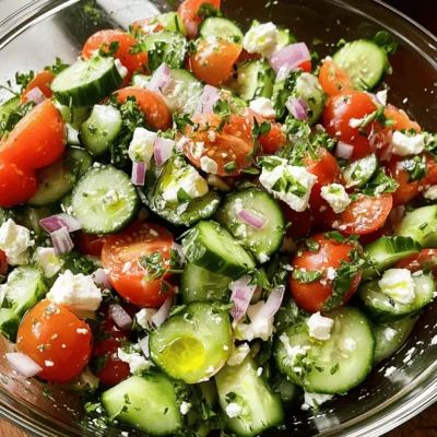 Cucumber Tomato Salad with Feta Fresh and Simple