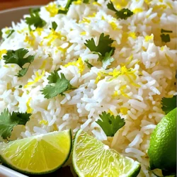 To make coconut lime rice, you need some simple yet flavorful ingredients. Each one plays a key role in creating that perfect balance of taste. Here’s what you’ll need: - 1 cup jasmine rice - 1 can (13.5 oz) coconut milk - 1 cup water - 1 tablespoon lime zest - 2 tablespoons fresh lime juice - 1 teaspoon sugar (optional) - ½ teaspoon salt - Fresh cilantro, chopped (for garnish) - Lime wedges (for serving) Each ingredient adds its unique touch. Jasmine rice gives a lovely aroma and texture. Coconut milk brings a rich creaminess that pairs well with lime. The lime zest and juice add a bright, zesty kick. Sugar balances the flavors, while salt enhances them. Fresh cilantro adds color and freshness to your dish. Lime wedges on the side allow for an extra burst of flavor when serving. For the full recipe, check out the steps below to bring this dish to life! - Rinse the jasmine rice. Start by rinsing the jasmine rice under cold water. This step is key because it removes excess starch. Rinsing helps the rice become fluffy and not sticky. - Combine ingredients in saucepan. In a medium saucepan, mix the rinsed rice, coconut milk, water, salt, and sugar if you want it sweeter. Stir gently to blend all the ingredients well. - Bring to boil and simmer. Place the saucepan on the stove and turn the heat to medium-high. Wait for the mixture to boil. Once it starts to bubble, reduce the heat to low. Cover the saucepan tightly with a lid. Let it simmer for about 15 minutes. - Let sit and fluff the rice. After 15 minutes, check if the liquid has been absorbed and the rice is tender. Remove the saucepan from the heat but keep it covered. Let it sit for another 10 minutes. This resting time allows the rice to steam and become perfect. After that, use a fork to fluff the rice gently. - Stir in lime zest and juice. Add the lime zest and fresh lime juice to the fluffy rice. Gently mix it in to ensure every grain is coated with that zesty flavor. - Adjust seasoning to taste. Now is the time to taste your dish. If you want more flavor, add a bit more salt or lime juice. Adjust it to match your taste. Enjoy your coconut lime rice as a tasty side for any meal! You can find the full recipe [here]. Rinsing rice is key for great coconut lime rice. It removes extra starch. This makes the rice fluffy, not sticky. To prevent sticking, use the right water ratio. Jasmine rice needs about one cup of water for every cup of rice. Stir the rice gently when you first add it to the pot. After that, don’t stir again while it cooks. Let it simmer in peace. You can add spices or herbs to boost flavor. Try adding a pinch of cumin or coriander for warmth. Fresh herbs like cilantro will add brightness, too. If you want a sweeter rice, add a teaspoon of sugar. This balances the tangy lime. Adjust to your taste. Some like it sweeter, while others prefer a bolder lime flavor. Coconut lime rice pairs well with many dishes. It goes great with grilled chicken, shrimp, or fish. The creamy coconut complements spicy foods well. For gatherings, present the rice in a colorful bowl. Top it with chopped cilantro and lime wedges. This makes a bright, inviting dish. Serve it warm for the best flavor. For a detailed cooking guide, check out the Full Recipe. {{image_2}} You can change the rice type to fit your taste. Here are some options: - Basmati rice: It has a nice aroma and fluffy texture. - Brown rice: This adds more fiber and a nutty flavor. If you need a non-dairy option for coconut milk, try these: - Almond milk: It gives a light flavor. - Soy milk: This option is rich and creamy. To make coconut lime rice even better, consider adding extras: - Vegetables: Mix in peas, bell peppers, or corn for color and crunch. - Proteins: Add shrimp, chicken, or tofu for a complete meal. You can also play with citrus flavors. Try using lemon or orange instead of lime. Each will give a unique twist to the dish. Making coconut lime rice fit different diets is simple: - Gluten-free: This recipe is already gluten-free! Just check your ingredients. - Vegan options: All ingredients are vegan-friendly, so no changes are needed. By making these variations, you can create a dish that suits your needs and tastes. For the complete recipe, check out the Full Recipe. To store leftover coconut lime rice, let it cool to room temperature. Place the rice in an airtight container. This helps keep it fresh. You can store it in the fridge for about 3 to 4 days. If you want to keep it longer, freeze it. When reheating, you have a few choices. You can use a microwave or a stovetop. For the microwave, place the rice in a bowl. Add a splash of water and cover it. Heat it in short bursts, stirring in between. On the stovetop, add a little water in a pan. Heat it over low heat, stirring often. This keeps the rice from drying out. To freeze the rice, first make sure it’s completely cooled. Transfer it to a freezer-safe bag or container. Push out as much air as you can to prevent freezer burn. It can stay frozen for up to 3 months. When you're ready to eat, move it to the fridge for a few hours to thaw. For quick thawing, you can microwave it directly. Just remember to add a bit of water to keep it moist while reheating. How can I make coconut lime rice creamier? To make coconut lime rice creamier, add more coconut milk. You can replace some water with coconut milk. This gives the rice a richer taste. A touch of butter can also help. Mix it in after cooking for a nice finish. Can I use brown rice instead of jasmine rice? Yes, you can use brown rice. Keep in mind that brown rice takes longer to cook. You will need to adjust the water and cooking time. Use 1.5 cups of water for each cup of brown rice. Cook it for about 40-45 minutes. What if I don’t have fresh limes? If you don’t have fresh limes, you can use bottled lime juice. Use about 1 tablespoon of juice for every lime needed. You can also use lemon juice as a substitute. It gives a similar tangy flavor. How to scale the recipe for larger servings? To scale the recipe, simply multiply the ingredients. For example, for eight servings, use 2 cups of rice and double the other ingredients. Cook it in a larger pot. Ensure you have enough space for the rice to expand. What are the calorie counts for this dish? Coconut lime rice has around 250 calories per serving. This includes the rice, coconut milk, and lime. The calories may change if you add ingredients like sugar or butter. Is coconut lime rice healthy? Yes, coconut lime rice can be healthy. It uses whole ingredients like rice and coconut milk. While it has some fat, it is also filling. Enjoy it in moderation as part of a balanced meal. You have the tools to create delicious coconut lime rice. We covered the key ingredients and step-by-step cooking process. Remember to rinse the rice for the best texture. You can enhance flavors with herbs and spices as you choose. Don't forget the variations for dietary needs. Store leftovers properly, and get tips on reheating. Coconut lime rice is a tasty side dish with lots of options. Enjoy your cooking and make this dish your own!