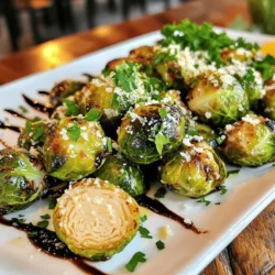 - 1 lb Brussels sprouts, trimmed and halved - 3 tablespoons olive oil - 4 cloves garlic, minced - 1 teaspoon salt - ½ teaspoon black pepper - ½ cup grated Parmesan cheese - 1 teaspoon lemon zest - 1 tablespoon balsamic glaze (for drizzling) - Fresh parsley, chopped (for garnish) You can swap garlic for garlic powder if needed. Use nutritional yeast instead of cheese for a vegan option. For oil, you can try avocado oil or melted coconut oil. These swaps still keep the dish tasty. Adjust them based on what you have. 1. Preheat your oven to 425°F (220°C). This helps the Brussels sprouts cook evenly. 2. Line a baking sheet with parchment paper. This keeps the sprouts from sticking. 3. In a large bowl, combine the trimmed and halved Brussels sprouts with olive oil, minced garlic, salt, and black pepper. Toss them well. Make sure they are fully coated. 1. Spread the Brussels sprouts in a single layer on the baking sheet. This allows hot air to circulate. 2. Roast them in the preheated oven for 15 minutes. The heat will start to crisp them up. 3. After 15 minutes, take out the baking sheet. Sprinkle the grated Parmesan cheese over the Brussels sprouts. This adds a rich flavor. 4. Return the baking sheet to the oven. Roast for another 10 to 15 minutes. Look for crispy and golden sprouts. 1. Once done, zest some lemon over the top. This adds a fresh touch to the dish. 2. Drizzle with balsamic glaze for a sweet finish. 3. Garnish with chopped fresh parsley for color. 4. Serve warm for the best taste. Enjoy your crispy treat! For the full recipe, check the detailed instructions above. To get the best crispiness from your Brussels sprouts, space matters. Place the sprouts apart on the baking sheet. If they touch, they will steam instead of roast. This will leave them soft. I recommend using a convection oven if you have one. The fan helps circulate hot air and gives the sprouts a nice crunch. If not, a regular oven works too; just watch the time closely! Want to kick up the flavor? Try adding red pepper flakes. They give a nice heat that pairs well with garlic. You can also drizzle different sauces on top. A balsamic glaze adds sweetness. For a tangy twist, try a lemon vinaigrette. Both options work great with these sprouts! Checking doneness is key. You want your sprouts to be golden brown and crispy. Use a fork to poke one. It should be tender inside. Avoid soggy sprouts by not overcrowding the pan. If you have leftovers, reheat them in the oven for the best texture. Keeping them crisp takes just a few minutes at 375°F (190°C). For the complete recipe, check out the [Full Recipe]. {{image_2}} For a vegan twist, skip the Parmesan cheese. Instead, use a mix of cashew cheese or vegan cheese. You can also use olive oil or avocado oil for roasting. Adding nutritional yeast gives a cheesy flavor without dairy. It adds a nice umami taste, too. You can change the flavor of your Brussels sprouts easily. Try a lemon herb variation. Just add lemon juice and fresh herbs like thyme or rosemary. For a spicy kick, toss in some red pepper flakes with the garlic. You’ll get a great mix of heat and flavor. Feel free to add seasonal veggies to your dish. Carrots or sweet potatoes work great in the fall. During the holidays, toss in some cranberries or pecans for a fun twist. These simple changes can make your dish festive and colorful. For the full recipe, check out the detailed steps to make this tasty dish. After you enjoy the crispy garlic parmesan Brussels sprouts, let them cool. Place them in a shallow container. Use a lid to cover the container tightly. This keeps them fresh. You can store them in the fridge for up to three days. If you want to save space, use a resealable bag. Just make sure to remove as much air as possible. To reheat, the oven is your best friend. Preheat it to 350°F (175°C). Spread the Brussels sprouts on a baking sheet. Heat for about 10 to 15 minutes. This will help them regain their crispy texture. If you’re in a hurry, use the microwave. Just heat for a minute or two, but be careful; they may get soggy. To keep them crispy, avoid covering them while reheating. If you want to freeze your cooked sprouts, let them cool first. Spread them on a baking sheet in a single layer. Freeze them for about an hour until firm. Then, transfer them to a freezer bag. Squeeze out as much air as you can. They can stay frozen for up to three months. To thaw, leave them in the fridge overnight and reheat as mentioned above. Crispy Garlic Parmesan Brussels Sprouts are a tasty side dish. They are made with fresh Brussels sprouts, garlic, and Parmesan cheese. The sprouts are roasted until golden and crispy. The garlic adds a strong flavor, while the cheese gives a rich taste. You can drizzle balsamic glaze on top for extra flavor. This dish is perfect for any meal. Yes, you can prep these Brussels sprouts ahead of time. Trim and halve them a day before. Toss them with olive oil, garlic, salt, and pepper. Store them in the fridge in a sealed container. When ready to cook, spread them out on a baking sheet and roast. They will still taste great! These Brussels sprouts go well with many dishes. They are great with roasted chicken or grilled steak. You can also serve them with pasta or a hearty grain salad. Adding a nice dip or sauce can enhance their flavor. Try serving them at your next dinner party! To make sure your Brussels sprouts are crispy, space them out on the baking sheet. Crowding them can lead to steaming instead of roasting. Use a hot oven set to 425°F (220°C). Also, don’t skip the Parmesan cheese; it helps create a crunchy crust. If they start to get soggy, roast them a few minutes longer. Crispy Garlic Parmesan Brussels sprouts are easy and tasty. We covered the key ingredients like Brussels sprouts, garlic, and cheese. I shared simple steps for roasting them to perfection. You learned tips for maximum crispiness and different ways to adjust the recipe. From storing to reheating, I aimed to answer all your questions. Enjoy making these sprouts, and don’t forget to share them! Each bite brings flavor and joy to your meal.
