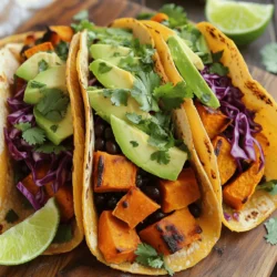 Savory Sweet Potato Black Bean Tacos for Dinner