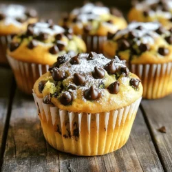 - 1 medium zucchini, grated (about 1 cup) - 1 cup all-purpose flour - 1/2 cup almond flour - 1/2 teaspoon baking soda - 1/2 teaspoon baking powder - 1/2 teaspoon ground cinnamon - 1/4 teaspoon salt - 1/2 cup brown sugar, packed - 1/4 cup granulated sugar - 1/3 cup vegetable oil - 2 large eggs - 1 teaspoon vanilla extract - 1/2 cup semi-sweet chocolate chips When making zucchini chocolate chip muffins, the ingredients are key. Each one plays an important role in the flavor and texture of the muffins. If you want to change the flours, you can use whole wheat or gluten-free flour. For sweeteners, honey or maple syrup work well. If you seek dairy-free options, try using coconut oil or applesauce instead of vegetable oil. These choices can help you make the recipe your own. Enjoy experimenting! If you want to see the full recipe, check out the link above. 1. Preheat the oven and prepare the muffin tin First, set your oven to 350°F (175°C). This step warms the oven evenly. While it heats, line a muffin tin with paper liners or lightly grease it. This makes sure the muffins come out easily. 2. Mixing dry and wet ingredients In a large bowl, whisk together the all-purpose flour, almond flour, baking soda, baking powder, ground cinnamon, and salt. Set this bowl aside. In another bowl, mix the brown sugar and granulated sugar with vegetable oil. Stir until well blended. Add the eggs one by one, mixing well. Finally, pour in the vanilla extract. 3. Combining the batter and avoiding overmixing Gently fold the grated zucchini into the wet ingredients. This adds moisture and flavor. Slowly add the dry ingredients to the wet mixture. Use a spatula to fold them together until just combined. Do not overmix; this keeps the muffins light and fluffy. - How to know when muffins are done Look for a nice golden brown color on top. The muffins should feel firm but springy when you touch them. - Using a toothpick test for doneness Insert a toothpick into the center of a muffin. If it comes out clean or with a few crumbs, the muffins are done. If it’s wet, bake a few more minutes. - Cooling and transferring muffins properly Let the muffins cool in the pan for 5 minutes. Then, gently transfer them to a wire rack. This helps them cool evenly and stay soft. Enjoy them warm or at room temperature. For the full recipe, refer to the earlier section. - Ensuring the perfect muffin texture: To get light and fluffy muffins, mix the wet and dry ingredients separately first. Fold them gently together. This prevents overmixing, which can make muffins dense. - Tips for grating zucchini: Use a box grater or food processor for quick grating. After grating, squeeze out excess moisture using a clean cloth. This keeps your muffins from becoming soggy. - How to evenly distribute chocolate chips: Toss the chocolate chips in a little flour before adding them to the batter. This helps them stay suspended in the muffins and not sink to the bottom. - Overmixing the batter: Be careful not to stir too much. Mix just until combined. This keeps your muffins tender and light. - Incorrect oven temperature: Always preheat your oven to 350°F (175°C). An oven that is too hot can burn the muffins outside while leaving them raw inside. - Using too much or too little zucchini: Stick to one medium zucchini, which gives about one cup grated. Too much zucchini can make the muffins too wet, while too little may dry them out. {{image_2}} You can change up your zucchini chocolate chip muffins in fun ways. Here are some ideas: - Nuts, seeds, and dried fruits: Add chopped nuts like walnuts or pecans for crunch. Flaxseeds or chia seeds can boost nutrition. Dried fruits like raisins or cranberries add sweetness. - Different types of chocolate: Swap semi-sweet chocolate chips for dark or white chocolate. Each type brings a unique flavor. Dark chocolate pairs well with the rich taste of zucchini. - Adding spices for variation: Experiment with spices like nutmeg or ginger. These can enhance the warmth and depth of your muffins. A pinch of allspice brings a cozy touch. You can also make these muffins fit your diet needs easily: - Gluten-free options: Use gluten-free flour blends instead of all-purpose flour. This keeps the texture light and fluffy. Almond flour can also work well here. - Lowering sugar content alternatives: You can cut down on sugar by using applesauce or mashed bananas. These add natural sweetness without extra sugar. - Vegan adaptation ideas: To make these muffins vegan, replace eggs with flax eggs. Mix one tablespoon of flaxseed meal with three tablespoons of water. Let it sit until it thickens. Use plant-based oil instead of vegetable oil for a dairy-free option. These variations and modifications make your zucchini chocolate chip muffins fun and friendly for everyone! To keep your zucchini chocolate chip muffins fresh, store them at room temperature. Place them in an airtight container. This method keeps them soft for about three days. If you want to keep them longer, freezing is a great option. Wrap each muffin in plastic wrap, then put them in a freezer bag. This way, they stay fresh for up to three months. When you're ready to enjoy your muffins again, reheating is simple. You can use the microwave. Heat them for about 15 to 20 seconds. Alternatively, you can warm them in the oven. Preheat it to 350°F (175°C) and bake for about 5 to 10 minutes. This helps restore their softness and flavor. Enjoy your muffins warm for the best taste! Can I use frozen zucchini? Yes, you can use frozen zucchini. Make sure to thaw and drain it first. This helps reduce excess moisture in your muffins. If you skip this step, your muffins may become soggy. How long do the muffins last? These muffins last about 3 to 5 days at room temperature. Keep them in an airtight container for freshness. You can also freeze them for up to 3 months. Just wrap them well before freezing. Can I make mini muffins instead? Absolutely! You can make mini muffins with this recipe. Just reduce the baking time to about 10 to 15 minutes. Check them often to avoid overbaking. Calories and serving size Each muffin has about 180 calories. This is based on a serving size of one muffin. Always check your specific ingredients, as brands can vary. Nutritional benefits of zucchini in baking Zucchini adds moisture and fiber to your muffins. It also provides vitamins A and C. This makes your treats a bit healthier without changing the taste. Chocolate chips and dietary considerations Semi-sweet chocolate chips add sweetness and flavor. If you need a dairy-free option, look for dairy-free chocolate chips. They work well in this recipe, too. You learned the key ingredients and steps to make tasty zucchini chocolate chip muffins. We explored healthy substitutions, variations, and smart storage tips. Now, you can bake with confidence. Remember to avoid common mistakes for the best muffins. Enjoy these treats fresh or store them for later. Baking should be fun and stress-free. With practice, you’ll master this recipe and impress friends and family. Happy baking!
