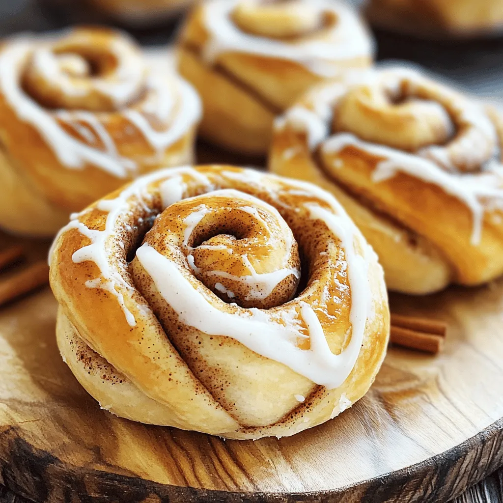 - 4 cups all-purpose flour - 1 packet (2 ¼ teaspoons) active dry yeast - 1 cup warm milk (about 110°F) - ⅓ cup granulated sugar - ¼ cup unsalted butter, melted - 1 large egg - 1 teaspoon salt - 1 tablespoon ground cinnamon - ½ cup packed brown sugar - ¼ cup unsalted butter, softened (for filling) - 1 cup powdered sugar (for frosting) - 2 tablespoons milk (for frosting) - 1 teaspoon vanilla extract To make amazing cinnamon rolls, you need to gather key ingredients. First, flour and yeast help create the dough's structure. All-purpose flour gives a soft texture. Active dry yeast is crucial for leavening. It makes the dough rise and become fluffy. Next, sugar and butter add flavor and richness. Granulated sugar sweetens the dough, while melted butter keeps it moist. The egg acts as a binder, giving your rolls a nice, rich taste. Cinnamon is the star of the filling. Ground cinnamon gives a warm, sweet flavor. Brown sugar adds depth and moisture to the filling. Lastly, don’t forget the frosting. Powdered sugar, milk, and vanilla extract combine to create a sweet drizzle on top. For the full recipe, check out the instructions above. You'll love how these ingredients come together to make warm, delicious rolls! To start, we need to activate the yeast. In a small bowl, mix warm milk with granulated sugar. Sprinkle the yeast on top and wait 5-10 minutes. It should look frothy. This means the yeast is alive and ready to work. Next, we mix the wet and dry ingredients. In a large bowl, combine 2 cups of flour, melted butter, the egg, and salt. Stir well. Then, add the frothy yeast mixture to this bowl. Gradually mix in the rest of the flour, half a cup at a time. Keep mixing until a soft dough forms. Now it’s time to knead the dough. Place it on a floured surface. Use your hands to push and fold the dough for about 5-7 minutes. You're looking for a smooth and elastic texture. Then, put the dough in a greased bowl. Cover it with a clean towel. Let it rise in a warm area for about 1 hour, or until it doubles in size. Once the dough has risen, it’s time to shape the rolls. First, punch the dough down gently. Roll it out on a lightly floured surface into a rectangle. Aim for about 16x12 inches. Spread softened butter over the dough. Then, mix brown sugar and ground cinnamon in a bowl. Sprinkle this mixture over the butter. Now, start from one long side and roll the dough tightly into a log. Pinch the seams to seal. Using a sharp knife, cut the log into 12 equal slices. Place these rolls in a greased baking dish or on a parchment-lined sheet, leaving space between them. Cover again and let rise for another 30 minutes. Preheat your oven to 350°F (175°C). Bake the rolls for 20-25 minutes, until they are golden brown. Keep an eye on them. They should look puffy and slightly golden. While they bake, prepare the frosting by whisking powdered sugar, milk, and vanilla extract until smooth. Once the rolls cool slightly, drizzle with frosting. Enjoy your warm, fluffy treats! For the complete recipe, you can refer to the Full Recipe. To make your cinnamon rolls fluffy, pay close attention to the dough. If your rolls turn out dense, check these common issues: - Yeast Activation: Make sure your yeast is fresh. It should foam when mixed with warm milk and sugar. If it doesn't, your rolls will not rise. - Kneading: Knead the dough well. This creates gluten, which helps the rolls rise. Aim for a smooth and elastic texture. - Rising Time: Let the dough rise until it doubles in size. This can take longer in cold kitchens. Be patient! For a fluffy texture, follow these tips: - Warm Environment: Dough rises best in a warm place. Consider using your oven with just the light on. - Avoid Overworking: Once the dough is smooth, stop kneading. Overworking can lead to tough rolls. - Right Flour Amount: Use enough flour, but not too much. A sticky dough is good; it becomes less sticky when you knead it. Serving your cinnamon rolls can be just as fun as making them. Here are some ideas to enhance their appeal: - Warm Platter: Serve the rolls warm on a large platter. Warm rolls taste best! - Frosting Drizzle: Drizzle the frosting generously over the top. This adds sweetness and makes them look inviting. - Cinnamon Sprinkle: Add a sprinkle of ground cinnamon on top. This gives a nice touch and extra flavor. For the best visual effect, consider pairing your cinnamon rolls with a cup of coffee or tea. The contrast of warm rolls and a hot drink makes a perfect treat. For the full recipe, check the earlier section. {{image_2}} To make gluten-free cinnamon rolls, you need to change the flour. Use a gluten-free all-purpose blend. Look for one that includes xanthan gum. This gum helps mimic the texture of wheat flour. You may also want to add a bit of almond or coconut flour for added flavor. When you mix the dough, it will feel different. Gluten-free dough is often stickier. Use more flour when rolling it out. You may need to adjust the baking time too. Keep an eye on them as they bake. They may need a little more time to set. For vegan cinnamon rolls, replace the milk and butter. Use almond or oat milk instead of regular milk. Coconut oil or vegan butter works well in place of regular butter. Make sure to use a flax egg for the egg substitute. Mix one tablespoon of ground flaxseed with three tablespoons of water. Let it sit for a few minutes to thicken. Follow the same steps in the recipe, but check for any animal products. Use maple syrup instead of powdered sugar for the frosting if you want. This keeps it vegan-friendly while still tasting sweet. To keep your cinnamon rolls fresh, wrap them in plastic wrap. You can also use an airtight container. This helps to keep them soft and tasty. Store them at room temperature for up to 2 days. If you want them to last longer, move them to the fridge. They can stay fresh in the fridge for about a week. Freezing cinnamon rolls is a great way to save some for later. To prepare them for freezing, let them cool completely after baking. Then, wrap each roll in plastic wrap. Place the wrapped rolls in a freezer bag or container. This will help prevent freezer burn. When you want to enjoy a roll, simply take it out of the freezer. Let it thaw overnight in the fridge. If you want to eat it warm, you can reheat it in the oven. Preheat the oven to 350°F (175°C) and bake for about 10 minutes. Enjoy your delicious treat anytime! For the full recipe, check back to ensure you're making the best rolls possible. To make your cinnamon rolls rise better, use fresh yeast. Make sure your milk is warm, not hot. The ideal temperature is about 110°F. If your kitchen is cool, place the dough in a warm spot. You can preheat your oven for a minute, then turn it off and let the dough rise inside. Yes, you can prepare the dough the night before. After you knead the dough, place it in the fridge instead of letting it rise. Cover it with plastic wrap. In the morning, take it out and let it sit at room temperature for about 30 minutes. Then, shape and bake your rolls as normal. If you need to replace the egg, use 1/4 cup of unsweetened applesauce. You can also use a flax egg. To make a flax egg, mix 1 tablespoon of ground flaxseed with 2.5 tablespoons of water. Let it sit for about 5 minutes until it thickens. Your cinnamon rolls are done when they turn golden brown on top. You can also poke one with a toothpick. If it comes out clean, they are ready. The rolls should feel soft but not doughy when you touch them. You can find the full recipe for fluffy twisted cinnamon rolls above in the ingredients and instructions section. Cinnamon rolls are fun to make and share. We covered the key ingredients and steps. You now know how to knead, shape, and bake your rolls. Remember to troubleshoot any issues for the best texture. Feel free to try the gluten-free and vegan options too. Store and freeze them properly to enjoy later. With these tips, your cinnamon rolls will impress everyone. Happy baking!