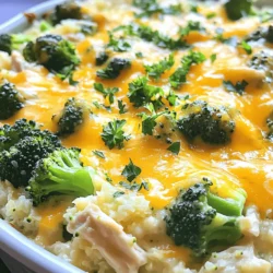 - 2 cups cooked chicken, shredded - 2 cups fresh broccoli florets - 1 cup cauliflower rice For this dish, I often use rotisserie chicken. It saves time and adds great flavor. You can also cook chicken breasts ahead of time. Fresh broccoli offers a nice crunch. Cauliflower rice keeps it low carb, but you can use regular rice if you prefer. - 1 cup cream cheese, softened - 1 cup shredded cheddar cheese - 1/2 cup grated Parmesan cheese The cream cheese gives this casserole a creamy texture. I love using sharp cheddar for a strong flavor. Parmesan adds a nice salty touch. Make sure your cream cheese is soft to mix easily with the other ingredients. - 1 teaspoon garlic powder - 1 teaspoon onion powder - 1/2 teaspoon paprika - Salt and pepper to taste These seasonings bring life to the dish. Garlic powder adds a nice kick, while onion powder gives depth. Paprika adds a subtle smokiness. Don’t forget to taste and adjust the salt and pepper to your liking. For the full recipe, check out the complete instructions above. First, preheat your oven to 375°F (190°C). This helps the casserole cook evenly. While the oven heats, grab a large baking dish and grease it lightly. Next, take a mixing bowl and add the softened cream cheese, garlic powder, onion powder, paprika, salt, and pepper. Mix these until it becomes a smooth and creamy blend. Now, it’s time to add the fun stuff! Toss in the shredded chicken, fresh broccoli florets, and cauliflower rice. Use a spatula to fold everything together. Make sure each piece is coated well in that creamy mixture. This step is key for flavor in every bite. Once mixed, transfer the creamy chicken and veggie mix into your greased baking dish. Spread it out evenly. Now, sprinkle the shredded cheddar cheese and grated Parmesan cheese on top. This will create a delicious, cheesy crust when baked. Place your dish in the preheated oven and bake for 25-30 minutes. Keep an eye on it! When the cheese is melted and bubbly, and the broccoli is tender, it’s done. Enjoy this tasty dish! For the full recipe, check out the details above. To keep chicken moist, use cooked chicken that’s not too dry. Shredded chicken works best. You can also add a bit of broth when mixing. This adds flavor and keeps it juicy. For the best texture in broccoli, use fresh florets. Cut them into bite-sized pieces. This helps them cook evenly. Steam the broccoli lightly before mixing. This keeps it crisp and bright. For a beautiful presentation, use fresh parsley as a garnish. Sprinkle it on top just before serving. You can also add a bit of extra cheese if you like. Pair the casserole with a light salad. A simple green salad or a caesar salad works well. You could also serve it with some roasted vegetables for extra flavor. Avoid overcooking chicken or broccoli. If the chicken is dry, it's not enjoyable. Cook the broccoli until it’s tender but still bright green. This keeps the nutrients and taste. Do not use too much or too little seasoning. Taste the mixture before baking. Adjust salt and pepper to your liking. The right balance brings out all the flavors in the dish. {{image_2}} You can swap chicken for other proteins. Turkey is a great choice. It has a similar taste and texture. If you want a plant-based option, use tofu. Tofu absorbs flavors well and keeps the dish hearty. For vegetables, broccoli is a star. But you can mix it up! Spinach adds a soft touch. Bell peppers bring a sweet crunch. Try different veggies to keep it exciting. If you need a dairy-free meal, use coconut cream instead of cream cheese. Nutritional yeast adds a cheesy flavor without dairy. For a vegan option, skip the cheese and use plant-based substitutes. If you follow a gluten-free diet, check labels on all ingredients. Most cheeses and spices are gluten-free. Just make sure to avoid any sauces that may contain gluten. Herbs and spices can boost flavor. Fresh rosemary or thyme adds a nice touch. For a zesty kick, try adding chili flakes or cayenne pepper. Want smokiness? Use smoked paprika instead of regular paprika. It adds depth without much effort. You can also mix in a splash of liquid smoke for a bold taste. Check out the Full Recipe for more ideas! To store leftovers, place the casserole in an airtight container. Let it cool before sealing. This keeps it fresh and tasty. You can store it in the fridge for up to three days. Make sure to reheat it well before enjoying. For long-term storage, you can freeze the casserole. First, let it cool completely. Then, wrap it tightly in plastic wrap or foil. Place it in a freezer-safe bag or container. You can freeze it for up to three months. To reheat, thaw overnight in the fridge. Then, bake it at 350°F (175°C) until hot, about 30 minutes. To prepare in advance, you can assemble the casserole a day before. Store it in the fridge, covered. This makes it easy to bake when you are ready. For portioning, use small containers for individual servings. This way, you can grab a meal quickly. A low carb diet limits carbs, focusing on proteins and fats. This helps with weight loss and blood sugar control. Foods like vegetables, meats, and healthy fats are staples. Cut back on bread, pasta, and sugar. Many people find they have more energy and feel full longer on this plan. Yes, you can prepare this casserole in advance. Make the casserole and store it in the fridge for up to two days. You can also freeze it for longer storage. Just cover it tightly with plastic wrap or foil. When ready to eat, bake it straight from the fridge or thaw and bake. To lighten the casserole, use less cream cheese and cheese. You can substitute low-fat cream cheese for a healthier option. Adding more veggies, like zucchini or spinach, also helps. You can use chicken breast instead of dark meat for fewer calories. These swaps keep the dish tasty while cutting back on fat. Pair your casserole with a fresh salad or steamed veggies. A simple green salad with olive oil and vinegar is great. You can also serve it with cauliflower rice or zucchini noodles. These sides keep the meal low in carbs while adding flavor and crunch. Yes, frozen broccoli works well in this recipe. It’s convenient and cooks quickly. Just be sure to thaw and drain it before mixing. Fresh broccoli gives a crunchier texture, but frozen is a great time-saver. Both options taste delicious in the casserole. This blog post covered a delicious low carb chicken casserole. We discussed key ingredients, preparation steps, and baking instructions. You learned tips for moist chicken and the best vegetable texture. I also shared variations and storage tips for meal prep. In closing, this recipe is flexible and easy to make. Don't hesitate to get creative with your flavors and ingredients. Enjoy your cooking!