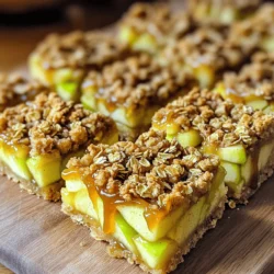 To make these delicious bars, you need simple ingredients that pack a punch. Here’s what you’ll need: - 2 cups rolled oats - 1 cup all-purpose flour - 1/2 cup brown sugar - 1/2 cup unsalted butter, melted - 1 teaspoon cinnamon - 1/4 teaspoon salt - 3 medium apples, peeled, cored, and chopped - 1/2 cup granulated sugar - 1/4 cup miso paste (white or yellow) - 1/3 cup heavy cream - 1/4 teaspoon nutmeg - 1 teaspoon vanilla extract These ingredients come together to create a sweet and salty treat. The miso paste gives an umami flavor that surprises and delights. If you need to swap out some ingredients, don’t worry! Here are a few easy changes: - Use coconut oil instead of butter for a dairy-free option. - Swap gluten-free flour for all-purpose flour to make it gluten-free. - Try honey or maple syrup instead of brown sugar for a different sweetness. - Use any tart apples, like Granny Smith, for a nice bite. These substitutions keep the essence of the bars while fitting your needs. Understanding the nutrition in your treats is important. Here’s a rough breakdown per bar, based on 16 servings: - Calories: 200 - Total Fat: 9g - Saturated Fat: 5g - Carbohydrates: 30g - Fiber: 2g - Sugars: 10g - Protein: 2g These bars are a tasty snack but enjoy them in moderation. For a more balanced treat, consider pairing them with some Greek yogurt or fresh fruit. For the complete recipe, check out the [Full Recipe]. To make Miso Caramel Apple Crumble Bars, follow these simple steps: 1. Preheat your oven to 350°F (175°C). 2. Line an 8x8 inch baking dish with parchment paper. 3. Mix the crust ingredients in a large bowl. 4. Chop the apples and mix them with sugar and spices. 5. Make the miso caramel in a small pan. 1. Preheat the Oven: Start by preheating the oven. This helps the bars bake evenly. 2. Prepare the Crust: In a bowl, mix together: - 2 cups rolled oats - 1 cup all-purpose flour - 1/2 cup brown sugar - 1/2 cup melted unsalted butter - 1 teaspoon cinnamon - 1/4 teaspoon salt Stir the mix until it looks like coarse crumbs. Keep 1 cup of this mix for later. Press the rest into the bottom of your lined baking dish. 3. Prepare the Apples: Take 3 medium apples and chop them up. In a separate bowl, mix: - Chopped apples - 1/2 cup granulated sugar - 1/4 teaspoon nutmeg - 1 teaspoon vanilla extract Spread this apple mix evenly over the crust. 4. Make the Miso Caramel: In a small saucepan, combine: - 1/4 cup miso paste - 1/3 cup heavy cream - 1/2 cup brown sugar Heat this on medium. Stir until it becomes smooth and thick. 5. Assemble the Bars: Drizzle the miso caramel over the apple layer. Sprinkle the reserved oat mix on top. 6. Bake: Place the dish in the oven. Bake for 30-35 minutes. Look for a golden brown topping and bubbly apples. 1. Cool the Bars: Let the bars cool in the dish for at least 15 minutes. This helps them set. 2. Slice and Serve: Use the parchment paper to lift the bars out. Place them on a board and cut into squares. 3. Enjoy: Serve warm or at room temperature. For a treat, add a scoop of vanilla ice cream or whipped cream. Follow these steps from the Full Recipe, and you'll create a delicious dessert that everyone will love! When mixing your ingredients, focus on even blending. Start by mixing dry items first. This includes oats, flour, brown sugar, cinnamon, and salt. Use a whisk to break up clumps. Then, add the melted butter. Mix until you see coarse crumbs. This texture helps form a great crust. For a perfect crust, press the mixture firmly into the baking dish. Use your fingers or the back of a measuring cup. Make sure it is even all around. This helps the crust bake evenly. Bake the crust for 10 minutes before adding the apples. This step gives it a nice firm base. One common mistake is over-mixing the batter. This can make the crust tough. Another mistake is not measuring ingredients correctly. Use dry measuring cups for dry items and liquid cups for wet items. Lastly, do not skip the cooling step. Let the bars cool for at least 15 minutes. This helps them set and makes slicing easier. Explore the recipe further in the [Full Recipe] for more details. {{image_2}} You can bring fun twists to your Miso Caramel Apple Crumble Bars. For example, try using different types of miso. Red miso adds a deeper flavor. You could also swap apples for pears or peaches. These fruits add sweetness and a new taste. Another cool idea is to mix in nuts. Chopped walnuts or pecans give a nice crunch. You could even add chocolate chips for a sweet surprise. These small changes can make your bars unique and exciting. The crust is a key part of these bars. If you want something different, you can use graham cracker crumbs. They add a nice flavor and crunch. You can also try almond flour for a gluten-free option. Just mix it with butter and a little sugar. Another option is to use coconut flour. It gives a tropical twist to your bars. You can add shredded coconut to the crust too. This will enhance the flavor and texture. Seasonal fruits can add freshness to your bars. In fall, try using cranberries for a tart kick. They pair well with apples and the sweet miso caramel. In summer, you can use ripe berries. Strawberries, blueberries, or raspberries bring a burst of color and taste. In winter, consider using citrus fruits. Oranges or blood oranges can brighten up your dessert. You can mix these fruits with apples for a fun flavor blend. These seasonal changes keep your bars exciting and delicious. For the full recipe, check out the instructions above! To keep your miso caramel apple crumble bars fresh, store them in an airtight container. Place a layer of parchment paper between the bars to prevent sticking. If you have leftovers, they can last up to five days in the fridge. Just be sure to let them cool completely before storing. If you want to save some bars for later, freezing is a great option. Wrap each bar tightly in plastic wrap. Then, place them in a freezer-safe bag or container. They can last up to three months in the freezer. When you're ready to enjoy them, just thaw overnight in the fridge. To bring back that warm, gooey goodness, reheat your bars in the oven. Preheat the oven to 350°F (175°C). Place the bars on a baking sheet and heat for about 10-15 minutes, or until warm. You can also use the microwave for a quick fix. Heat each bar for about 15-20 seconds. Enjoy them warm, just like when they were fresh from the oven! I love serving these bars warm. They taste great on their own, but a scoop of vanilla ice cream makes them even better. You can also add a drizzle of extra miso caramel on top. For a fun twist, try adding chopped nuts or a sprinkle of sea salt. These toppings create a nice balance with the sweet apples. Yes! You can easily make these bars gluten-free. Just swap the all-purpose flour with gluten-free flour. Make sure to check the oats too. Some oats are not gluten-free due to cross-contamination. Look for certified gluten-free oats for the best results. The bars will still taste amazing! You’ll know the bars are done when the top is golden brown and the apples bubble slightly. This usually takes about 30 to 35 minutes in the oven. To be sure, insert a toothpick into the center. If it comes out clean or with just a few crumbs, they are ready! Let them cool in the pan before slicing. Miso caramel apple crumble bars blend rich flavors with fun textures. We explored the key ingredients and shared easy steps to create your own. I outlined tips for perfecting your crust and avoiding common mistakes. You can experiment with unique ingredients and seasonal fruits to make it your own. Finally, knowing how to store and reheat these treats keeps them fresh longer. Enjoy these tasty bars at any time, knowing you made them yourself!