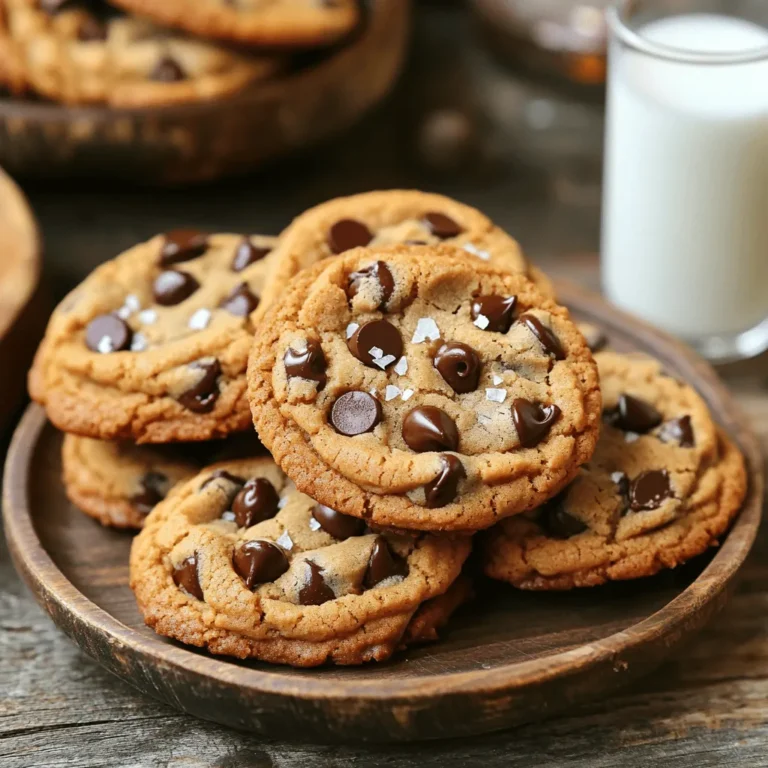 - Brown Butter: Use unsalted butter for this recipe. Unsalted butter allows you to control the salt level in your cookies. Browning the butter adds a rich, nutty flavor that elevates the cookies. It creates a deep taste that complements the chocolate. - Sugars: You need both brown sugar and granulated sugar. Brown sugar adds moisture and chewiness to the cookies. It also enhances the caramel notes from the brown butter. Granulated sugar helps the cookies spread and gives them a slight crispiness. - Additional Ingredients: - Eggs: Two large eggs keep the cookies moist and bind everything together. - Flour: Use 2 1/4 cups of all-purpose flour for the right texture. It helps form the cookie structure. - Baking Soda: One teaspoon of baking soda acts as a leavening agent. It helps the cookies rise and become fluffy. - Salt: Half a teaspoon of salt balances the sweetness and enhances the flavors. - Chocolate Chips: One cup of semi-sweet chocolate chips adds sweetness and richness. Fold them gently into the dough. - Optional Walnuts: If you like nuts, add half a cup of chopped walnuts. They provide a nice crunch and contrast to the soft cookie. Using high-quality ingredients makes a big difference. For the full recipe, check out the [Full Recipe]. To start, you need to brown the butter. In a saucepan, melt 1 cup of unsalted butter over medium heat. Watch closely as it melts. Stir often to keep it from burning. After about 5-7 minutes, the butter will turn a golden brown color. It will also give off a nutty smell. This smell is a sign that it is ready. Remove it from the heat and let it cool slightly before using it in your cookie mix. Next, we mix the sugars with the browned butter. In a large bowl, combine the browned butter with 1 cup of packed brown sugar and 1/2 cup of granulated sugar. Whisk the mixture until it becomes smooth and creamy. This step is key for a rich flavor and soft texture. The sugars dissolve better in the warm butter, making your cookies delightfully chewy. Now, let's add the dry ingredients. In another bowl, whisk together 2 1/4 cups of all-purpose flour, 1 teaspoon of baking soda, and 1/2 teaspoon of salt. Gradually add this flour mixture to the wet ingredients. Stir gently until everything just comes together. Avoid over-mixing, as this can make the cookies tough. The dough should be thick and slightly sticky. Chilling the dough is important. Cover the bowl with plastic wrap and place it in the fridge for at least 30 minutes. This helps the flavors blend and improves the texture. While the dough chills, preheat your oven to 350°F (175°C). Line two baking sheets with parchment paper. Once chilled, use a cookie scoop or tablespoon to drop dough onto the sheets. Leave about 2 inches between each cookie. Bake for 10-12 minutes. Watch for the edges to turn golden while the centers stay soft. Let the cookies cool slightly on the sheets before moving them to a wire rack to cool completely. For the full recipe, you can check the section above. Enjoy these delightful cookies! To know when cookies are perfectly baked, look for golden edges. The center should be set but soft. Gently press the cookie with your finger. If it springs back, it’s done! Remember, cookies continue to bake a bit after you take them out. Using high-quality chocolate is key. Choose semi-sweet or dark chocolate chips for rich taste. You can also add a pinch of sea salt on top. It will boost the sweet flavor. If you like nuts, toss in chopped walnuts for a nice crunch. They pair well with the brown butter. Having the right tools makes baking easier. Use a sturdy mixing bowl for combining ingredients. A good silicone spatula helps fold in chocolate chips. An ice cream scoop works great for shaping cookies. Lastly, use parchment paper on your baking sheets. It prevents sticking and ensures even baking. For the best results, check out the Full Recipe for more tips! {{image_2}} If you want to skip nuts in your cookies, that's easy! You can replace walnuts with more chocolate chips. This adds extra sweetness and richness. You could also use seeds, like pumpkin or sunflower seeds, for a crunch without nuts. Both options keep the flavor fun and tasty! Chocolate chips come in many flavors. You can use dark chocolate for a rich taste. Milk chocolate gives a sweeter bite. You could even mix in white chocolate chips for a creamy twist. For a fun flavor, try adding a little espresso powder. This will enhance the chocolate taste without being too strong. To make these cookies a bit healthier, swap out white sugar for coconut sugar. This gives a nice caramel taste. You can also try whole wheat flour instead of all-purpose flour. It adds fiber and a nutty flavor. If you want fewer carbs, use almond flour. It works well, too! For sweetness, consider using honey or maple syrup. These options can cut down on refined sugars while adding unique flavors. For the full recipe, check out the [Full Recipe]. To keep your brown butter chocolate chip cookies fresh, store them in an airtight container. This helps to keep moisture in and air out. Place a slice of bread in the container too. This trick helps maintain softness. Keep the container in a cool, dry place. Avoid sunlight and heat to maintain flavor. For best taste, eat them within a week. Freezing cookies is easy and a great way to save some for later. First, let the baked cookies cool completely. Then, place them in a single layer on a baking sheet. Freeze them for about an hour until firm. Once frozen, transfer the cookies to a freezer bag. Make sure to remove as much air as possible. You can freeze cookie dough too! Scoop the dough onto a baking sheet, freeze, then store in a bag. Just thaw before baking. To enjoy warm cookies again, reheat them in the oven. Preheat the oven to 350°F (175°C). Place the cookies on a baking sheet. Heat for about 5 minutes, or until warm. You can also use a microwave for quick reheating. Heat for 10-15 seconds. This will help restore their softness. Enjoy your cookies with a glass of milk for the best experience! Brown butter has a rich, nutty flavor. This flavor comes from cooking the butter until it turns golden brown. It adds depth to your cookies that regular butter can’t match. The slight caramel notes enhance the sweetness of chocolate chips. Using brown butter in your cookies makes them taste gourmet, elevating a simple treat into something magical. You can use margarine, but it changes the taste. Margarine lacks the rich flavor of butter. This can make your cookies taste flat. If you must use margarine, choose one that is high in fat for better results. However, for the best flavor, nothing beats real butter, especially when browned. To check if your cookies are done, look for golden edges. The centers should look set but slightly soft. When you press them lightly, they should spring back. Let them cool on the baking sheet for a few minutes. They will continue to bake from the heat of the pan. This keeps them soft and chewy, just the way we love them! This blog highlighted key ingredients and steps to make perfect cookies. We learned about brown butter and sugars, which add flavor and texture. Chilling the dough improves results. Tips for choosing chocolate and tools ensure great cookies every time. Variations let you get creative, while proper storage keeps them fresh. Baking cookies is fun and rewarding. Trust these methods for tasty treats every time you bake. Enjoy your baking journey!
