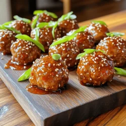 Here’s what you need for Korean BBQ meatballs: - 1 pound ground beef (or ground chicken) - 1/4 cup panko breadcrumbs - 1/4 cup green onions, finely chopped - 2 cloves garlic, minced - 1 tablespoon ginger, grated - 1/4 cup soy sauce - 2 tablespoons brown sugar - 1 tablespoon sesame oil - 1 tablespoon gochujang (Korean chili paste) - 1 egg, beaten - Sesame seeds and extra green onions for garnish You can swap ground beef for ground chicken or turkey. This keeps the meatballs leaner. You can also adjust the soy sauce and gochujang to fit your taste. If you want less spice, use less gochujang. For a sweeter taste, add more brown sugar. You can even try adding minced veggies like carrots for extra crunch. Fresh ingredients make a big difference. When choosing ground meat, look for bright color and firm texture. The fat content should be visible but not overwhelming. For green onions, pick ones with bright green tops and firm white bases. Avoid wilted or yellowed onions. Fresh garlic should feel firm, with no soft spots. Ginger should be smooth and firm too. Always check the expiration dates on sauces and condiments. To start, gather your ingredients. This makes cooking easier. Here’s what you need: - 1 pound ground beef (or ground chicken) - 1/4 cup panko breadcrumbs - 1/4 cup green onions, finely chopped - 2 cloves garlic, minced - 1 tablespoon ginger, grated - 1/4 cup soy sauce - 2 tablespoons brown sugar - 1 tablespoon sesame oil - 1 tablespoon gochujang (Korean chili paste) - 1 egg, beaten - Sesame seeds and extra green onions for garnish In a big bowl, mix the ground meat, breadcrumbs, and green onions. Add the garlic, ginger, soy sauce, brown sugar, sesame oil, gochujang, and the beaten egg. Use your hands or a fork to mix until it’s all combined. Don’t overmix; it should feel just right. Preheat your oven to 400°F (200°C). While the oven heats, shape the meat mixture into small balls, about 1 inch across. Place them on a lined baking sheet. Bake the meatballs for 15-20 minutes. They should look golden brown and be cooked through. If you want a sticky glaze, brush extra soy sauce mixed with honey over the meatballs in the last 5 minutes. When they are done, take them out and let them cool a bit. Garnish with sesame seeds and extra green onions before serving. This recipe takes about 15 minutes to prep and 20 minutes to bake. Start by prepping your ingredients. While you mix, have the oven heat up. This saves time. While the meatballs bake, clean your area. This keeps your kitchen neat. You can also prepare a side dish while the meatballs cook. It makes for a full meal. Enjoy your tasty Korean BBQ meatballs! For the full recipe, check the details above. To get the best texture, you need to mix the meat gently. Overmixing makes the meatballs tough. Use your hands or a fork, and combine until just mixed. The panko breadcrumbs help keep them light. They soak up moisture and add a nice crunch. Try to shape them into small balls, about one inch wide. This size cooks evenly and stays juicy. One common mistake is not measuring ingredients. Each one adds flavor and texture. Too much soy sauce can make them too salty. Also, don’t skip the egg; it helps bind everything together. Another mistake is baking them at the wrong temperature. Ensure your oven is preheated to 400°F (200°C) for the best results. To enhance the flavor, try adding more green onions or garlic. You can also mix in chopped cilantro for a fresh taste. If you want more heat, add extra gochujang. For a sweet twist, brush a mix of soy sauce and honey on the meatballs during baking. This glaze gives a nice shine and extra flavor. For the full recipe, check out the complete details. {{image_2}} You can switch proteins in these meatballs. Ground chicken or turkey works well. They stay juicy and flavor-packed. Pork is another great choice. It adds a nice richness. If you prefer leaner meat, try ground beef. Adjust the cooking time for different meats. Ground lamb can also bring a unique taste. You can make these meatballs vegetarian or vegan. Substitute ground meat with lentils or chickpeas. Use cooked quinoa for texture. Replace the egg with flaxseed meal. Mix one tablespoon of flaxseed with three tablespoons of water. Let it sit until it thickens. Instead of soy sauce, use tamari for a gluten-free option. Add new flavors to the meatballs for fun. Mix in chopped bell peppers for sweetness. Fresh herbs like cilantro or basil can brighten the dish. Try adding sesame seeds into the mixture for crunch. For an extra kick, increase the gochujang. You can even add a splash of lime juice for tang. Explore different flavor profiles to find your favorite. For the complete recipe, check the [Full Recipe]. To keep your Korean BBQ meatballs fresh, let them cool first. Place them in an airtight container. They will stay good in the fridge for up to three days. Make sure to separate layers with parchment paper to avoid sticking. If you have a lot of leftovers, consider portioning them out. This way, you can grab a quick meal later. When you're ready to enjoy the leftovers, reheating is simple. You can use the microwave or oven. For the microwave, place meatballs on a plate and cover them with a damp paper towel. Heat for about 1-2 minutes. If you prefer the oven, preheat it to 350°F (175°C). Bake for 10-15 minutes until heated through. The oven gives the meatballs a nice texture. If you want to save meatballs for later, freeze them! First, let them cool completely. Then, arrange them in a single layer on a baking sheet. Freeze for an hour until firm. After that, transfer them to a freezer bag. Be sure to remove as much air as possible. They will stay fresh for up to three months. When you're ready, just thaw in the fridge overnight before reheating. For the full recipe, check out the Korean BBQ Meatballs section. To make these meatballs spicy, add more gochujang. Start with an extra tablespoon. You can also mix in red pepper flakes. This gives a nice heat. Adjust the spice level to fit your taste. Remember, you can always add spice, but you can't take it away! You can serve these meatballs with rice or noodles. They pair well with steamed veggies too. Kimchi is a great side dish for added flavor. Try making a simple salad with sesame dressing. These options make your meal fun and colorful. Yes, you can make these meatballs a day ahead. Just prepare them and store in the fridge. You can also freeze them before baking. When ready to eat, just bake them straight from the freezer. This saves time and makes dinner easy! Korean BBQ meatballs mix flavors from Korean cooking. They use ingredients like soy sauce and gochujang. Meatballs are popular worldwide, but this twist is unique. It reflects Korea's rich food culture. These meatballs show how traditional recipes can evolve. For the full recipe, check the earlier section. This blog post covers everything you need for delicious Korean BBQ meatballs. We discussed key ingredients, detailed preparation, and cooking steps. I shared tips for the best texture and common mistakes to avoid. You also learned about variations, storage, and frequently asked questions. With these insights, you'll create tasty meatballs every time. Enjoy experimenting with flavors and sharing your results!
