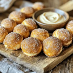- 1 ½ cups warm water (110°F to 115°F) - 2 tablespoons granulated sugar - 2 ¼ teaspoons active dry yeast (1 packet) - 4 cups all-purpose flour - 1 teaspoon salt - ½ cup baking soda - 1 large egg, beaten (for egg wash) - ½ cup unsalted butter, melted - ½ cup granulated sugar (for coating) - 2 teaspoons ground cinnamon Cinnamon sugar pretzel bites need simple ingredients. Each one plays a key role in flavor and texture. First, warm water activates the yeast. This helps the dough rise and gives it a nice chew. The granulated sugar helps feed the yeast, making it more active. Next, we use all-purpose flour. This gives the dough its structure. Adding salt enhances the flavor, making every bite tasty. Baking soda is crucial for that classic pretzel taste. It also gives the bites their golden color. The beaten egg acts as an egg wash. This helps the cinnamon sugar stick and gives a nice shine. Melted butter adds richness. It coats the bites after baking for extra flavor. Finally, cinnamon and sugar create a sweet coating. This is what makes these pretzel bites so delicious! With this list, you can easily gather your ingredients. For the full recipe, check out the instructions to make these tasty treats! First, gather your ingredients. In a small bowl, add 1 ½ cups of warm water. Make sure the water is between 110°F and 115°F. Then, mix in 2 tablespoons of sugar and 2 ¼ teaspoons of active dry yeast. Stir it gently. Let this mixture sit for about 5 minutes. You will see it become frothy. This froth means the yeast is active and ready to use. Next, take a large mixing bowl. Whisk together 4 cups of all-purpose flour and 1 teaspoon of salt. Make a well in the center of the flour mix. Pour in the frothy yeast mixture. Stir it until a dough begins to form. You want it to come together nicely. Now it’s time to knead the dough. Turn it out onto a floured surface. Knead it for about 5 minutes until it feels smooth. Once done, place your dough in a greased bowl. Cover it with a damp cloth. Let it rise in a warm spot for about 1 hour. It should double in size. After it has risen, punch it down. Divide the dough into small pieces, about 1 inch each. Roll each piece into a small ball or knot. While the dough rises, prepare to boil. In a large pot, bring 8 cups of water to a boil. Carefully add ½ cup of baking soda. It might bubble up, so be cautious. Once the dough is ready, drop each pretzel bite into the boiling water. Do this for about 30 seconds. After boiling, use a slotted spoon to remove them. Place the bites on prepared baking sheets. Brush each one with a beaten egg. Mix ½ cup of sugar with 2 teaspoons of ground cinnamon. Sprinkle this mix over the bites. Next, preheat your oven to 425°F (220°C). Bake the pretzel bites for about 10-12 minutes. They should turn golden brown and puffy. Let them cool slightly. Brush with melted butter for a shiny finish. Enjoy your warm, sweet treats! For a complete guide, check the Full Recipe. To get the best texture for your cinnamon sugar pretzel bites, start with the right dough consistency. The dough should feel soft but not sticky. If it sticks to your hands, add a little flour. Knead the dough for about 5 minutes. This helps develop gluten, which gives the pretzels their chewy texture. When you finish kneading, the dough should be smooth and elastic. An egg wash is key for that beautiful golden color. It gives the pretzels a nice shine. Brush the beaten egg on each pretzel bite before baking. This step also helps the cinnamon sugar stick. Keep an eye on the baking time. Bake them for about 10 to 12 minutes. Watch for that golden brown color. If they get too dark, take them out early. After baking, you can add even more flavor. Consider adding toppings like sea salt or extra cinnamon sugar. This gives your bites an extra crunch. You can also brush melted butter on top for a rich taste. For a twist, try using flavored butter, like garlic or herb butter. This will elevate your pretzel bites even more. For the full recipe, check the earlier section. {{image_2}} I love to mix things up with my cinnamon sugar pretzel bites. You can easily make chocolate drizzled pretzel bites. Just melt some chocolate and drizzle it over the warm bites. The sweet chocolate pairs so well with the warm cinnamon. Another fun twist is to try cheese-stuffed variations. Take small pieces of dough and fill them with your favorite cheese before shaping them into bites. The gooey cheese adds a new layer of flavor that everyone will enjoy. If you need gluten-free recipes, use gluten-free all-purpose flour. This swap works well and keeps the same great taste. Your pretzel bites will still be soft and tasty. For vegan substitutes, replace the egg wash with a plant-based milk, like almond or soy. You can also use vegan butter in place of regular butter. These substitutes keep the flavor while making the recipe suitable for a vegan diet. You can find the full recipe above, and I hope you enjoy these variations! Store leftover pretzel bites in an airtight container. This keeps them fresh. They last for about two days at room temperature. You can also refrigerate them for up to a week. If you want to keep them longer, freezing is a great option. Wrap each bite in plastic wrap and place them in a freezer bag. They can stay in the freezer for up to three months. When you're ready to enjoy your pretzel bites again, reheating is key. The oven is best for this. Preheat your oven to 350°F (175°C). Place the bites on a baking sheet and heat for about 5-7 minutes. This helps them regain their crisp texture. If you're in a hurry, the microwave works too. Heat them for about 15-20 seconds, but be careful. The microwave can make them a bit soft. For the best results, use the oven when you can. Enjoy your warm pretzel bites with a tasty dip! For the full recipe, check out the details above. To get the best rise, focus on a few key factors: - Warmth: Yeast loves warm places. A warm kitchen helps the dough rise well. - Time: Let the dough rest for at least one hour. This gives it time to grow. - Yeast Quality: Use fresh active dry yeast. Old yeast may not work well. After mixing your ingredients, knead the dough until it feels smooth. Place it in a bowl, cover it, and let it sit. The dough should double in size. This means it is ready for shaping. Yes, you can freeze the pretzel bites! Here’s how: 1. Cool Completely: Let the baked pretzel bites cool to room temperature. 2. Prepare for Freezing: Place them in a single layer on a baking sheet. This prevents sticking. 3. Wrap and Store: Once frozen, wrap them in plastic wrap or place them in a freezer bag. Press out all the air. 4. Label: Write the date on the bag. This helps you remember when you made them. To use, just take out what you need and thaw them. You can reheat them in the oven for a crispy finish. You can try many tasty dipping sauces! Here are some popular options: - Cream Cheese Icing: Sweet and perfect for those who love a sugary dip. - Caramel Sauce: A sweet treat that pairs well with cinnamon. - Chocolate Sauce: Rich and indulgent for a fun twist. If you want to make your own sauce, here are a couple of simple recipes: - Honey Mustard: Mix equal parts honey and mustard for a sweet and tangy dip. - Spicy Ketchup: Add a pinch of cayenne pepper to ketchup for a spicy kick. These sauces add fun flavors. Feel free to mix and match! You now know how to make tasty pretzel bites from scratch. We covered key ingredients, step-by-step instructions, and helpful tips. You can even explore unique flavors and make them fit special diets. Remember, storage and reheating matter for freshness. With a little practice, you’ll impress everyone with your pretzels. Get in the kitchen and enjoy this fun snack!