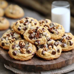 To make the best chewy chocolate chip cookies, you need the right ingredients. Each one plays a key role in creating that perfect texture and flavor. Here is a complete list of what you'll need: - 2 ¼ cups all-purpose flour - 1 teaspoon baking soda - ½ teaspoon salt - 1 cup unsalted butter, softened - ¾ cup brown sugar, packed - ¾ cup granulated sugar - 1 teaspoon vanilla extract - 2 large eggs - 2 cups semi-sweet chocolate chips - ½ cup chopped walnuts (optional) The all-purpose flour gives the cookies structure. Baking soda helps them rise and adds chewiness. Salt balances the sweetness. Softened butter makes the cookies rich and tender. Brown sugar adds moisture and a hint of caramel flavor. Granulated sugar gives that lovely crisp edge. Vanilla extract enhances the overall taste. Eggs bind everything together, creating a smooth dough. Chocolate chips are the star of the show, providing bursts of sweetness. If you want a nutty crunch, add chopped walnuts. Remember, fresh ingredients make the best cookies. Using high-quality chocolate will also elevate the flavor. Now that you have your ingredients, you’re ready to start baking! Start by preheating your oven to 350°F (175°C). This helps the cookies bake evenly. Next, line two baking sheets with parchment paper. This keeps the cookies from sticking. In a medium bowl, whisk together the flour, baking soda, and salt. This step is key for texture. Set this bowl aside for now. In a large mixing bowl, add softened butter, brown sugar, and granulated sugar. Mix these together until they are light and fluffy. This usually takes about 2-3 minutes. The fluffiness makes your cookies soft. Now, add the vanilla extract and eggs, one at a time. Mix well after each addition. This ensures the batter is smooth and tasty. Gradually add the dry mixture to the wet ingredients. Mix just until combined. Be careful not to overmix. This helps keep the cookies chewy. Use a cookie scoop or a tablespoon. Drop rounded dough onto the prepared baking sheets. Space them about 2 inches apart. Bake for 10-12 minutes. The edges should be golden, and the centers soft. After removing from the oven, let them cool on the baking sheet for 5 minutes. Then, transfer them to a wire rack. Enjoy the warm, chewy chocolate chip cookies! To get that perfect chewy texture, use room-temperature butter. Softened butter mixes well with sugars. This helps create air pockets for a light cookie. Use both brown and granulated sugars. Brown sugar adds moisture, while granulated sugar gives crispness. Don’t overmix the dough. Mix just until combined for a softer bite. If you like, chill the dough for 30 minutes. This helps shape the cookies better when baking. One common mistake is using cold butter. Cold butter will not mix well and give a dense cookie. Another mistake is overbaking. Remove cookies when the edges are golden but the center is soft. This keeps them chewy. Be careful not to pack the flour. Use a spoon to fill the measuring cup. Lastly, don’t skip the salt. It enhances the flavor of chocolate chips. Let cookies cool on the baking sheet for about five minutes. This allows them to set without losing chewiness. After that, transfer them to a wire rack. Let them cool completely there. The air circulation helps prevent sogginess. Enjoy them warm, or store them in a container for later! {{image_2}} If you want to make these cookies nut-free, simply leave out the walnuts. The cookies will still taste amazing with just chocolate chips. You can also replace the walnuts with more chocolate chips or even some dried fruit like cranberries. This keeps the chewy texture while making sure everyone can enjoy them. You can change the flavor by using different types of chocolate. Swap semi-sweet chocolate chips for dark chocolate for a richer taste. Milk chocolate will make the cookies sweeter. For a fun twist, try using white chocolate chips or even a mix of chocolates. Each type brings a unique flavor that can change the whole cookie experience. For an extra kick, sprinkle a bit of sea salt on top before baking. This adds a nice contrast to the sweetness. You can also mix in spices like cinnamon or nutmeg into the dough. Just a pinch can enhance the flavor and make your cookies stand out. Experimenting with these options is a fun way to make each batch unique! To keep your chewy chocolate chip cookies fresh, place them in an airtight container. You can stack them in layers with parchment paper between each layer. This method helps prevent sticking. Store the container at room temperature. Your cookies will stay soft for about a week. If you want them to last longer, consider freezing them. Freezing cookie dough is a great way to enjoy fresh cookies anytime. First, scoop the dough onto a baking sheet lined with parchment. Freeze the dough balls until they are solid, about an hour. Once frozen, transfer them to a freezer bag. Label the bag with the date and type of cookie. The dough can last up to three months in the freezer. When you're ready to bake, just pop them in the oven straight from the freezer. The best container for keeping cookies fresh is one that seals tightly. Glass jars or plastic containers with a good lid work well. Avoid using metal containers, as they can affect taste. If you want extra protection, add a slice of bread to the container. This trick helps maintain moisture and keeps your cookies chewy. Chewy cookies have a special texture. The secret lies in the ingredients. Using brown sugar helps. Brown sugar adds moisture and a rich flavor. It also makes cookies softer. Another tip is to not overbake them. When the edges are golden but centers look soft, they are ready. Yes, you can use dark chocolate chips! They give a deeper taste. Dark chocolate pairs well with the cookie’s sweetness. Feel free to mix semi-sweet and dark chips, too. This adds a fun twist to the flavor. To make cookies softer, try adding an extra egg yolk. The yolk adds moisture, which keeps cookies soft. You can also chill the dough before baking. Chilled dough helps cookies spread less, keeping their shape and softness. Yes, you can make this recipe gluten-free! Use a gluten-free flour blend instead of all-purpose flour. Make sure the blend contains xanthan gum. This helps mimic the texture of regular flour cookies. Always check labels to ensure all ingredients are gluten-free. These cookies last about a week in an airtight container. To keep them fresh, store them at room temperature. If you want them to last longer, freeze them. They can last up to three months in the freezer. Just thaw them before enjoying! This blog post covered all you need to bake perfect cookies. We listed the key ingredients, shared step-by-step instructions, and provided tips for a chewy texture. You learned about variations to try and storage to keep them fresh. Baking cookies is fun and rewarding. Now, you can impress others with your tasty treats. Enjoy the process, and happy baking!