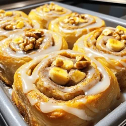 - 2 ripe bananas, mashed - 1/2 cup granulated sugar - 1/2 cup brown sugar, packed - 1/2 cup unsalted butter, softened - 1 large egg - 1 teaspoon vanilla extract - 2 cups all-purpose flour - 1 teaspoon baking soda - 1/2 teaspoon baking powder - 1/4 teaspoon salt - 1 tablespoon ground cinnamon - 1/2 cup chopped walnuts (optional) - 1/2 cup powdered sugar (for icing) - 2 tablespoons milk (for icing) These ingredients make a soft, sweet dough. The ripe bananas add moisture and flavor. Both sugars add sweetness, while the butter gives richness. The egg helps bind the dough. Vanilla adds a lovely aroma. Start by gathering all your ingredients. This step keeps your cooking smooth. When measuring, use clear cups and spoons. This ensures accuracy. Preheat your oven to 350°F (175°C). Grease your baking dish to prevent sticking. Use room temperature butter for easy mixing. If your bananas are cold, they will mash harder. To get the right amount of flour, spoon it into the cup. Avoid packing it down, or your rolls may be too dense. If using walnuts, chop them small for an even mix. First, you need to preheat your oven to 350°F (175°C). This step is key to getting your rolls just right. While the oven heats up, grease a 9x13-inch baking dish. This helps the rolls come out easily after baking. In a large mixing bowl, mash two ripe bananas until they are smooth. Then, add 1/2 cup of granulated sugar and 1/2 cup of brown sugar. Next, mix in 1/2 cup of softened butter. Use a mixer or a whisk to blend these ingredients until they are creamy. After that, crack in one large egg and add 1 teaspoon of vanilla extract. Mix well until everything is combined. Grab another bowl for the dry ingredients. In this bowl, whisk together 2 cups of all-purpose flour, 1 teaspoon of baking soda, 1/2 teaspoon of baking powder, and 1/4 teaspoon of salt. This mix gives your rolls the right texture and flavor. Now, take the banana mixture and gradually add the dry ingredients. Stir until just combined. Next, sprinkle some flour on your work surface and roll the dough into a rectangle, about 1/4 inch thick. This shape will help you fill and roll the dough easily. Melt some butter and spread it over the rolled-out dough. Then, sprinkle a mix of brown sugar, 1 tablespoon of ground cinnamon, and optional 1/2 cup of chopped walnuts evenly over the top. Starting from one edge, carefully roll the dough into a tight log. Make sure to pinch the seams to seal it well. Slice the rolled dough into 12 equal pieces. Place each slice in the greased baking dish, cut side up. Now, it's time to bake! Put the dish in the oven for 25-30 minutes. Look for a golden brown color and a firm touch to know they are done. While the rolls bake, prepare the icing. In a bowl, whisk together 1/2 cup of powdered sugar and 2 tablespoons of milk until smooth. This icing will add the perfect sweet touch to your rolls. Once the rolls cool for a few minutes, drizzle the icing over the top and enjoy! To get the right dough texture, start with ripe bananas. They should be soft and sweet. Mash them well to remove lumps. Mix the mashed bananas with butter and sugars until creamy. This step adds moisture and flavor. When adding the dry mix, do not over-mix. You want it just combined. This keeps your rolls light and fluffy. Even baking is key for soft rolls. Make sure your oven is at the right temperature, 350°F (175°C). If you can, use an oven thermometer. It helps ensure accuracy. Place the rolls in the center of the oven for even heat. If your oven has hot spots, rotate the pan halfway through. This way, every roll bakes perfectly. One common mistake is not measuring ingredients properly. Use dry measuring cups for flour and sugar. Too much flour can make the dough dry. Another mistake is cutting the rolls unevenly. Try to cut them the same size for even baking. Lastly, don’t skip the icing. It adds the final touch to your rolls. To serve your banana bread cinnamon rolls beautifully, drizzle the icing on top just before serving. You can add a sprinkle of cinnamon or chopped walnuts for extra flair. Arrange the rolls on a nice plate, leaving space between them. This makes them look inviting and fun to eat. Enjoy them warm for the best experience! {{image_2}} You can add nuts to your rolls for extra crunch. Walnuts work great, but you can try other nuts like pecans or almonds. Just chop them up and sprinkle them on top of the butter and sugar filling. This adds a nice texture and flavor. If you want, toast the nuts lightly before adding them. Toasting brings out their flavor. Want to change the flavor? Try adding spices or extracts. Instead of just cinnamon, add some nutmeg for warmth. You can also use cardamom for a unique twist. If you like chocolate, mix in some chocolate chips too! A splash of almond extract can add depth to the rolls. Get creative with what you have at home! You can make these rolls vegan by swapping a few ingredients. Use plant-based butter instead of regular butter. Replace the egg with a flax egg or apple sauce. For the milk in the icing, use almond or coconut milk. These changes keep the rolls soft and tasty without dairy. Enjoy your vegan banana bread cinnamon rolls! You can store leftover cinnamon rolls in an airtight container. Place them at room temperature for up to two days. If you want them to last longer, move them to the fridge. They will stay fresh for about a week. Make sure to wrap them well to keep them moist. If you want to save your cinnamon rolls for later, freezing is a great option. First, let the rolls cool completely. Then, wrap each roll tightly in plastic wrap. Place the wrapped rolls in a freezer bag. They will stay good for up to three months. When you're ready to eat them, you can thaw them in the fridge overnight. To reheat your cinnamon rolls, use the oven for the best results. Preheat your oven to 350°F (175°C). Place the rolls on a baking sheet and cover them with foil. Heat for about 10-15 minutes. This method helps them stay soft and warm. You can also use the microwave. Heat them for 15-20 seconds, but they may not be as soft. Drizzle some icing on top before serving to add extra flavor. To make banana bread cinnamon rolls, follow these steps: 1. Preheat your oven to 350°F (175°C). 2. Grease a 9x13-inch baking dish. 3. In a bowl, mix mashed bananas, granulated sugar, brown sugar, and softened butter. 4. Add one egg and vanilla extract, then mix well. 5. In another bowl, whisk flour, baking soda, baking powder, and salt. 6. Slowly add dry ingredients to the banana mix and stir until just combined. 7. Roll the dough into a rectangle on a floured surface. 8. Spread melted butter on the dough, then sprinkle brown sugar, cinnamon, and walnuts. 9. Roll the dough tightly and slice it into 12 pieces. 10. Place slices cut-side up in the dish and bake for 25-30 minutes. 11. Make icing by whisking powdered sugar and milk until smooth. 12. Drizzle icing over warm rolls and enjoy! Yes, you can use frozen bananas! Just thaw them first. Mash them well before adding to the mix. The flavor remains rich and sweet. This option is great for using overripe bananas you may have stored. Banana bread cinnamon rolls last about 2-3 days in an airtight container. Store them at room temperature for best taste. You can also refrigerate them for a week. For longer storage, freeze them for up to three months. Absolutely! You can make a few swaps: - Use whole wheat flour instead of all-purpose flour. - Replace granulated sugar with honey or maple syrup. - Use unsweetened applesauce instead of butter for a lower-fat option. These changes can make your rolls healthier without losing taste. Serve these rolls warm for the best flavor. Pair them with a scoop of vanilla ice cream or whipped cream. You can also drizzle extra icing on top or add fresh fruit. Enjoy them with coffee or tea for a cozy treat! This blog post shared how to make amazing banana bread cinnamon rolls. You learned about the key ingredients, step-by-step instructions, tips for perfecting the dough, and variations to try. Remember, adding nuts or spice can change the flavor. Store leftovers well to enjoy later, and use our FAQs for quick answers. Baking is fun, and these rolls are a great treat. So, don’t hesitate to try this recipe. Enjoy your baking adventure!
