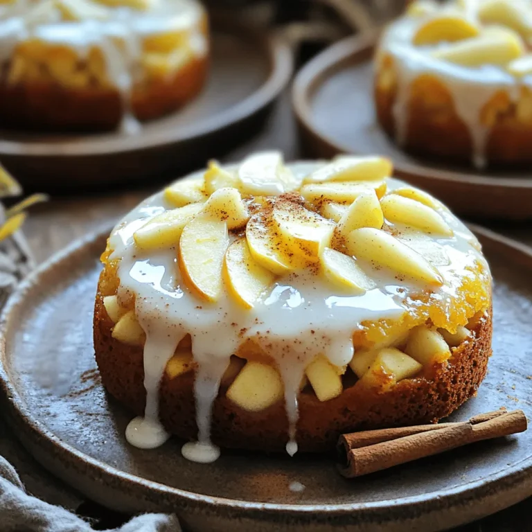 - 2 cups all-purpose flour - 2 teaspoons baking powder - 1 teaspoon baking soda - 1 teaspoon cinnamon - ½ teaspoon nutmeg - ½ teaspoon salt - ¾ cup granulated sugar - ½ cup brown sugar, packed - ½ cup unsalted butter, softened - 2 large eggs - 1 teaspoon vanilla extract - 1 cup buttermilk - 2 cups apples, peeled and diced - 1 tablespoon lemon juice - ½ cup powdered sugar - 2 tablespoons milk Choosing the best apples is key to this cake. Look for tart apples like Granny Smith. They add a nice zing. Sweet apples like Fuji or Honeycrisp also work well. Fresh spices make a huge difference in flavor. Use ground spices, not old jars. Fresh spices boost taste and aroma. If you need gluten-free options, use almond flour or gluten-free all-purpose flour. Both can give you great results. For a dairy-free version, try almond milk or oat milk instead of buttermilk. You can add a splash of vinegar to mimic buttermilk's tang. This way, everyone can enjoy this cake! Start by preheating your oven to 350°F (175°C). Grease a 9-inch round cake pan with butter or cooking spray. This step helps the cake come out easily after baking. Measuring your ingredients is key for great results. Use a scale or measuring cups for accuracy. This ensures the right texture and flavor in your cake. In a large bowl, mix the dry ingredients. Whisk together 2 cups of flour, 2 teaspoons of baking powder, 1 teaspoon of baking soda, 1 teaspoon of cinnamon, ½ teaspoon of nutmeg, and ½ teaspoon of salt. In another bowl, beat ½ cup of softened butter with ¾ cup of granulated sugar and ½ cup of brown sugar until creamy. Then, add 2 large eggs one at a time and mix in 1 teaspoon of vanilla extract. Next, slowly combine the dry mix with the wet mix. Alternate adding the dry ingredients with 1 cup of buttermilk. Start with dry, mix a bit, then add buttermilk, and repeat. Be careful not to overmix; stop when just combined. Gently fold in 2 cups of diced apples. Pour the batter into the prepared pan, smoothing the top. Bake for 40 to 45 minutes. Check doneness by inserting a toothpick into the center. It should come out clean when the cake is ready. While the cake cools, make the glaze. In a small bowl, whisk together ½ cup of powdered sugar and 2 tablespoons of milk. Mix until smooth. If the glaze is too thick, add a bit more milk. Once the cake cools for 10 minutes, transfer it to a wire rack. Drizzle the glaze over the top of the cake evenly. This adds a sweet finish that complements the apples perfectly. How to avoid overmixing To keep your cake soft, mix just enough. When you add the dry mix to the butter, combine them gently. Stop mixing when you see no dry flour. This keeps the cake light and fluffy. Tips for evenly distributing apples in the batter Toss the diced apples in a bit of flour before adding them to the batter. This helps them stay suspended and not sink. Gently fold them in last, ensuring they spread evenly throughout the cake. Best practices for cooling the cake After baking, let the cake cool in the pan for about 10 minutes. Then, transfer it to a wire rack. This helps air circulate around the cake, keeping it from getting soggy. Presentation ideas for serving Serve slices on rustic plates. Add a sprinkle of cinnamon on top. You can also place a few thin apple slices nearby for a nice look. This makes the dessert even more inviting. Overbaking and underbaking Keep an eye on the clock. Check the cake at 40 minutes. Insert a toothpick into the center. If it comes out clean, the cake is ready. If it’s wet, bake a bit longer. Using the wrong type of apples Choose apples that bake well, like Granny Smith or Honeycrisp. Avoid soft apples that turn mushy, like Red Delicious. The right apples add flavor and texture to your cake. {{image_2}} You can change the flavor of your apple fritter cake easily. Adding nuts or dried fruits can bring texture. Try chopped walnuts or pecans for a nice crunch. Dried cranberries or raisins also add sweetness. You can also play with spices. Cardamom adds a warm, unique taste. Ginger brings a spicy kick that complements the apples. Just a pinch can make a big difference in flavor. If you want a vegan version, replace the eggs with flax eggs. Mix one tablespoon of flaxseed meal with three tablespoons of water. Let it sit for a few minutes before adding it to the batter. Use plant-based butter instead of regular butter for a rich taste. For low-sugar options, you can cut down the sugar amount. Use natural sweeteners like applesauce or mashed bananas. These options keep the cake moist and add flavor too. Serving your apple fritter cake can be fun and creative. Try using rustic plates for a cozy feel. You can also sprinkle cinnamon on top for a nice touch. Thin apple slices can be a great garnish too. Experiment with different glazes. A caramel glaze can add a sweet twist. You could also use a maple glaze for a fall vibe. Drizzling the glaze in a zigzag pattern adds visual flair to your cake. Store your Apple Fritter Cake at room temperature for up to two days. If you want it to last longer, place it in the fridge. Use an airtight container to keep it fresh. This helps lock in the cake's moisture and flavor. To freeze the cake, first, let it cool completely. Wrap it tightly in plastic wrap, then in aluminum foil. This double wrapping helps prevent freezer burn. When you want to enjoy it, take it out of the freezer. Let it thaw in the fridge overnight. You can gently reheat it in the oven at 350°F (175°C) for about 10 minutes to restore its texture. In an airtight container at room temperature, the cake lasts about two days. In the fridge, it can stay good for up to a week. If frozen, it keeps for about three months. Always check for any signs of spoilage before eating. Apple fritter cake is a moist and sweet dessert. It blends cake and apple fritters into one. The cake has a rich flavor from apples, cinnamon, and nutmeg. You taste warm spices in every bite. You can enjoy it warm or at room temperature. The cake often has a sweet glaze on top. This dessert is great for sharing or as a special treat. Yes, you can make this cake ahead of time. I suggest baking the cake a day before serving. Let it cool completely and wrap it tightly in plastic wrap. This keeps it fresh. You can glaze it just before serving. This way, the cake stays moist and the glaze remains nice. The best apples for baking are sweet and tart. I recommend using Granny Smith or Honeycrisp apples. Granny Smith offers a tart flavor that balances the sweetness. Honeycrisp gives a nice crunch and sweetness. You can mix different apples for more depth in flavor. Yes, you can use store-bought glaze. However, it may change the taste and texture. Homemade glaze is easy and fresh. If you use store-bought, look for a glaze that is not too runny. This ensures it sticks well to the cake. You can serve this cake with whipped cream or vanilla ice cream. A scoop of ice cream adds creaminess and contrast. Fresh fruit or caramel sauce also pairs well with the cake. You can even sprinkle some cinnamon on top for extra flair. To check if your cake is done, use a toothpick. Insert it into the center of the cake. If it comes out clean or with a few crumbs, the cake is ready. If the toothpick has wet batter, bake it a few more minutes. Always check around the 40-minute mark to avoid overbaking. We covered all you need to make a great Apple Fritter Cake. From key ingredients to step-by-step instructions, every detail is crucial. Remember to choose quality apples and measure ingredients carefully. Avoid common mistakes to ensure your cake shines. Feel free to try different flavors and variations. Store your leftovers properly for the best taste. With these tips, you’ll enjoy a perfect cake every time. Happy baking!