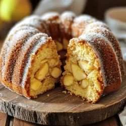 - 2 cups apple cider - 2 1/2 cups all-purpose flour - 3 large eggs - 1 teaspoon ground cinnamon - 1/2 teaspoon ground nutmeg - 1/2 teaspoon allspice - 1 teaspoon vanilla extract - 1 cup granulated sugar - 1/2 cup packed brown sugar - 3/4 cup unsalted butter Gathering these ingredients is key. Start with apple cider. It gives this cake its moistness and rich flavor. I use two cups to make it just right. Next, you'll need flour. Two and a half cups provide the cake's structure. The eggs help bind everything. Three large eggs work best for a fluffy texture. Now, let’s spice things up! Ground cinnamon, nutmeg, and allspice add warmth. One teaspoon of cinnamon brings out the apple flavor. A half teaspoon of nutmeg and allspice adds depth. Don’t forget the vanilla extract! It gives a lovely aroma and taste. For sweetness, we use a mix of sugars. One cup of granulated sugar makes it sweet. Half a cup of brown sugar adds moisture and a hint of caramel. Finally, the unsalted butter brings it all together. Three-quarters of a cup of softened butter makes the batter rich and creamy. With these ingredients, you'll create a cake that is soft, spiced, and full of flavor. Remember, fresh ingredients make a big difference! 1. Preheat your oven to 350°F (175°C). This is key for a great bake. 2. Grease a 10-cup Bundt pan well with cooking spray or butter. This helps the cake release easily. 3. In a small saucepan over medium heat, bring 2 cups of apple cider to a boil. 4. After boiling, reduce the heat and let it simmer. Cook until it reduces to about 1 cup. This takes about 20 minutes. 5. Once done, take it off the heat and let it cool slightly. 1. In a bowl, mix the ground cinnamon, nutmeg, and allspice. Set this spice mix aside. 2. In another bowl, whisk together 2 1/2 cups of flour, 2 teaspoons of baking powder, 1/2 teaspoon of baking soda, and 1/2 teaspoon of salt. Add in half of the spice mix and combine well. 3. In a large mixing bowl, cream together 3/4 cup of softened butter, 1 cup of granulated sugar, and 1/2 cup of brown sugar. Mix until it looks light and fluffy. 4. Add in 3 large eggs one at a time, mixing well after each addition. Then stir in 1 teaspoon of vanilla extract and the cooled, reduced apple cider. 5. Gradually mix the dry ingredients into the wet ingredients until just combined. Be careful not to overmix. 6. Gently fold in 1 cup of finely chopped apples, preferably Granny Smith. Make sure they are evenly mixed in. 1. Pour the batter into your prepared Bundt pan. Use a spatula to smooth the top. 2. Bake in your preheated oven for 45-50 minutes. Check if a toothpick inserted in the center comes out clean. 3. Once baked, let the cake cool in the pan for about 10 minutes. This helps it set before moving. 4. Carefully invert the cake onto a cooling rack to cool completely. 5. Once cool, roll the Bundt cake in 1/2 cup of granulated sugar. This gives it that special donut finish. To get the best texture, avoid overmixing. Mix just until you see no dry flour. This helps keep your cake soft. Overmixing adds air and can make the cake tough. Using room temperature ingredients is key. This includes butter, eggs, and even the apple cider. Room temperature items mix better and help the batter rise nicely. You can boost flavor with extra spices. Try adding ginger or cloves for a warm kick. Experiment with these spices to find your favorite blend. When choosing apples, go for Granny Smith. They are tart and hold their shape well in the cake. You can also mix in some sweet apples for a nice contrast. For a lovely presentation, slice the cake and serve it on a rustic wooden platter. Add a side of warm apple cider for a cozy touch. Pair the cake with coffee or tea for a delightful treat. You can also sprinkle powdered sugar on top for a sweet finish. {{image_2}} You can easily change the flavor of this cake. Adding nuts or raisins can give it a nice crunch. I like to use toasted walnuts or pecans. They add a rich taste that pairs well with the sweet spices. If you prefer a different fruit, try swapping apples for pears. Pears have a soft texture and sweet flavor that enhance the cake. If you need gluten-free options, use a gluten-free flour blend. Make sure it has xanthan gum for texture. You can also make this cake vegan. Replace the eggs with flax eggs and use plant-based butter. This way, everyone can enjoy a slice. To keep things fresh, incorporate seasonal spices. You can add ginger or cloves for a warm touch. Using different types of apple cider changes the flavor too. Try a spiced cider or a honey cider for a unique twist. Each type of cider adds a new layer of taste to your cake. To keep your Apple Cider Donut Bundt Cake fresh, wrap it well. Use plastic wrap or aluminum foil. You can also place it in an airtight container. This helps to keep moisture in and air out. Store the cake in the fridge if you plan to eat it later. It will stay fresh and tasty for several days. You can freeze the Bundt cake for later. First, let it cool completely. Then, wrap it tightly in plastic wrap. After that, place it in a freezer bag. Be sure to push out as much air as you can. To thaw, just take it out of the freezer and leave it in the fridge overnight. This way, it remains moist and delicious. At room temperature, the cake lasts about three days. Make sure to store it in a cool, dry place. If you notice signs of spoilage, like a strange smell or mold, it’s best to toss it. Always trust your senses when checking if food is still good! To keep your cake from sticking, you must grease the Bundt pan well. Use cooking spray or softened butter. Make sure to cover every nook and cranny. For extra safety, sprinkle flour in the pan after greasing. This step creates a barrier. When you invert the pan, the cake should come out easily. If it does stick, gently run a knife around the edges. Yes, you can use fresh apple cider! Fresh cider offers a brighter flavor. It may also have a thicker texture, adding moisture to the cake. Store-bought cider often has preservatives, which can affect taste. Always taste your cider before using. Fresh cider can make your cake even more special. Serve the cake warm for the best experience. You can slice it and place it on a rustic wooden platter. A sprinkle of powdered sugar adds sweetness and charm. Pair it with warm apple cider for a cozy touch. For an extra treat, add a scoop of vanilla ice cream on the side. Enjoy the delightful blend of flavors! In this blog post, we explored how to make a tasty Apple Cider Donut Bundt Cake. We covered the main ingredients, spices, and sugars needed for the batter. We also detailed step-by-step instructions for baking and cooling the cake. By following our tips, you can enhance its flavor and avoid common mistakes. Don't forget, you can try different variations and store leftovers correctly. Experimenting with flavors and serving ideas can make this cake your own. Enjoy every bite and share this delightful treat with others!