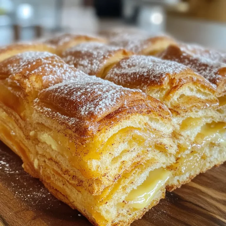 - 2 cups all-purpose flour - 1/4 cup granulated sugar - 1 packet (2 1/4 teaspoons) instant yeast - 1/2 teaspoon salt - 1/2 cup warm milk (about 110°F) - 1/4 cup unsalted butter, melted - 1 large egg - 1 tablespoon ground cinnamon - 1/4 cup brown sugar - Extra butter for brushing - Optional: powdered sugar for dusting When making this cinnamon sugar pull-apart bread, you need simple ingredients. The main players are flour, sugar, yeast, and salt. These form the base of your dough. The wet ingredients include warm milk, melted butter, and an egg. The warmth helps the yeast work its magic. For the cinnamon sugar mixture, combine cinnamon and brown sugar. This blend gives the bread its sweet, spicy flavor. You can brush the dough with extra melted butter for added richness. If you like, sprinkle powdered sugar on top for a lovely finish. This recipe is easy and fun. The ingredients are common and often found in your kitchen. Each part plays a key role in creating a soft, tasty bread. Enjoy the process of mixing and baking! 1. Combine dry ingredients: In a big bowl, mix 2 cups of all-purpose flour, 1/4 cup of granulated sugar, 2 1/4 teaspoons of instant yeast, and 1/2 teaspoon of salt. Whisk them together until blended. 2. Mix wet ingredients until smooth: In another bowl, stir together 1/2 cup of warm milk, 1/4 cup of melted butter, and 1 large egg. Keep mixing until the mixture is smooth. 3. Combine wet and dry ingredients to form dough: Slowly add the wet mix to the dry mix. Stir with a spoon until a dough starts to form. 1. Knead the dough: Place the dough on a floured surface. Knead it for 5-7 minutes until it feels smooth and elastic. 2. Let dough rise in a warm place: Put the kneaded dough in a greased bowl. Cover it with a clean towel. Let it rise in a warm spot for about 1 hour, or until it doubles in size. 1. Prepare the cinnamon sugar mixture: In a small bowl, mix 1 tablespoon of ground cinnamon with 1/4 cup of brown sugar. Set it aside for later. 2. Roll out and brush dough: Once the dough has risen, punch it down. Roll it into a rectangle about 1/2 inch thick. Brush the top with some melted butter. 3. Stack, cut, and place in the loaf pan: Evenly sprinkle the cinnamon sugar over the dough. Cut it into strips that are about 2 inches wide. Stack the strips on top of each other, then slice them down the middle. Place the two stacks vertically in a greased loaf pan. 1. Let the dough rise again: Cover the loaf pan and let the dough rise for another 30 minutes. 2. Preheat oven: While the dough rises, preheat your oven to 350°F (175°C). 3. Baking time and doneness check: Bake the bread for 25-30 minutes. The top should be golden brown. You can check if it's done by inserting a toothpick; it should come out clean. How to check dough elasticity? To check your dough's elasticity, stretch it gently. If it forms a thin sheet without tearing, it’s ready. This means the gluten developed well during kneading. Tips for a successful rise: 1. Use warm milk around 110°F for the yeast to activate well. 2. Place the dough in a warm spot, like an oven turned off but light on. 3. Cover the bowl with a clean towel to keep moisture in. Alternative spices to add: For a twist, try adding nutmeg or cardamom. These spices blend well with cinnamon and add nice depth. Suggestions for fillings or toppings: You can fill your dough with chocolate chips or nuts. For toppings, consider a drizzle of icing or a sprinkle of chopped pecans. Serving suggestions: Serve slices warm with a side of fruit or a scoop of ice cream. This makes your treat even more special. How to dust with powdered sugar: Use a fine sieve to sprinkle powdered sugar evenly over the top. This adds a lovely touch without clumping. {{image_2}} You can make this bread even more fun! Try adding nuts or chocolate chips. Chopped walnuts or pecans give a nice crunch. Dark chocolate chips add a sweet touch that pairs well with cinnamon. You can also try fruit fillings. Sliced apples or berries work great. Spread a layer of fruit before adding the cinnamon sugar. This will give your bread a fruity twist that everyone will love. If you need gluten-free options, use gluten-free flour. It works well in this recipe. Just ensure your other ingredients are also gluten-free. For a vegan version, swap the egg for flaxseed meal. Use melted coconut oil instead of butter. Plant-based milk can replace regular milk easily. You can still enjoy this bread without eggs or dairy. You can change the flavors for different seasons. During the holidays, add nutmeg or cloves for a warm spice. These spices bring out a festive taste. In fall, try using pumpkin spice instead of cinnamon. It gives the bread a cozy autumn feel. You can even top it with a maple glaze for that sweet finish. To keep your cinnamon sugar pull-apart bread fresh, wrap it well. Use plastic wrap or aluminum foil. Store it at room temperature. This keeps moisture in and helps maintain softness. If you have an airtight container, use that too. It helps keep the bread from drying out. For long-term storage, you can freeze the bread. Wait until it cools completely. Wrap it tightly in plastic wrap. Then, place it in a freezer bag. This way, it stays fresh for up to three months. When you want to enjoy it again, remove it from the freezer. Thaw it overnight in the fridge. Reheat in the oven at 350°F for about 10 minutes. Homemade cinnamon sugar pull-apart bread lasts about three to four days at room temperature. After that, it starts to lose its great taste. Look for signs of spoilage, like mold or a dry texture. If the bread feels hard or crumbly, it’s time to toss it. Enjoy your bread while it’s fresh for the best taste! You can use active dry yeast instead of instant yeast. To do this, use a 1:1 ratio. However, you must activate it before mixing it into your dough. To activate, combine the yeast with warm water and a bit of sugar. Let it sit for about 5 to 10 minutes until it bubbles. This shows that the yeast is alive and ready to use. To check if your bread is done, use a toothpick. Insert it into the center of the bread. If it comes out clean, your bread is ready. You can also look for a golden-brown crust. The bread should sound hollow when tapped on the bottom. Yes, you can prepare this bread in advance. You can make the dough and let it rise. After the first rise, cover it and place it in the fridge. It can stay there for up to 24 hours. When ready to bake, take it out, let it warm up, and shape it before the second rise. This makes it easy to enjoy fresh bread whenever you want. You now know the key steps to make delicious pull-apart bread. You’ve learned about the important ingredients, how to prepare the dough, and ways to store it. We covered tips for flavor and variations to suit your taste. Remember, practice makes perfect. Your baking skills will improve over time. Enjoy sharing your tasty bread with family and friends. Get started today, and make this treat your own!