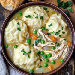 - 2 lbs boneless, skinless chicken thighs - 4 cups low-sodium chicken broth - 1 medium onion, diced - 2 carrots, sliced - 2 celery stalks, diced - 4 cloves garlic, minced - 1 teaspoon dried thyme - 1 teaspoon dried rosemary - 1 teaspoon paprika - 1 cup heavy cream - 2 cups all-purpose flour Gather these ingredients for a dish that warms the heart. The chicken thighs are the star, providing rich flavor. Use low-sodium chicken broth to control salt levels while keeping it tasty. Fresh veggies like onion, carrots, and celery add color and crunch. Garlic adds depth, making every bite delightful. The seasonings elevate the dish. Dried thyme and rosemary bring earthiness. Paprika adds a hint of warmth and color. Heavy cream makes the dish creamy and indulgent. Dumplings are the finishing touch, fluffy and soft, perfect for soaking up the broth. With these ingredients, you can create a comforting meal that feels like a warm hug. Enjoy the process, and remember, cooking is about joy and love! To start, season the chicken thighs with salt and pepper. This adds flavor to the meat. Place the chicken at the bottom of your slow cooker. Next, layer the diced onion, sliced carrots, diced celery, and minced garlic over the chicken. These veggies bring sweetness and depth to the dish. Now, pour in the low-sodium chicken broth. This broth makes the base of your dish. Add the dried thyme, rosemary, and paprika next. Stir gently to mix everything together. Cover the slow cooker and set it on low for 6 to 8 hours. If you're in a hurry, set it on high for 4 to 5 hours. The chicken should be tender and cooked through when done. While your chicken cooks, let’s prepare the dumplings. In a mixing bowl, combine the all-purpose flour, baking powder, and salt. Stir in the milk until a dough forms. It should be soft but not sticky. Once the chicken is ready, take it out of the slow cooker and shred it with two forks. Return the shredded chicken to the pot. Next, add the heavy cream and frozen peas, stirring well. Then, drop spoonfuls of the dumpling dough over the chicken mixture. Cover the slow cooker and cook on high for another 30 minutes. This will make the dumplings fluffy and light. When finished, garnish with chopped parsley for a fresh touch. To get the best tender chicken, focus on time and heat. Use a slow cooker set on low for 6-8 hours. This slow heat breaks down the chicken fibers. If you're in a hurry, use the high setting for 4-5 hours. Always check that the chicken is cooked through before shredding. For fluffy dumplings, avoid overmixing the dough. Mix the flour, baking powder, and salt first. Then, add milk and stir gently. This keeps them light and airy. Drop spoonfuls over the chicken mix. Cover the slow cooker and cook for 30 minutes on high. Don't peek; let the steam work its magic! Presentation makes your dish shine. Serve in deep bowls to show off the dumplings. Place them on top of the creamy chicken mixture for a cozy look. Sprinkle extra parsley for a fresh touch. Pair with crusty bread for a complete meal. Your family will love it! {{image_2}} You can switch up the chicken in this dish. If you want a lighter meal, use chicken breasts. They cook well and stay juicy. You can also use rotisserie chicken for quick prep. Just shred it and mix it in at the end. This saves time and adds great flavor. Feel free to add more vegetables. Try green beans for crunch. Sweet potatoes can add sweetness and color. You can also use corn or zucchini. Just chop them into small pieces. This will help them cook evenly. More veggies mean more nutrients and taste. Change the herbs and spices to mix things up. Try using fresh herbs for a bright flavor. Basil or cilantro can add a fresh twist. You can also play with spices like cumin or curry powder. These changes will give your chicken and dumplings a whole new flavor. Experiment and find what you love! To keep your slow cooker chicken and dumplings fresh, follow these steps: - Allow the dish to cool down first. - Transfer leftovers to an airtight container. - Store in the refrigerator for up to three days. This method helps maintain flavor and texture. Always label your containers with a date. This way, you know when to use them. Want to keep some for later? Freezing works great! Here’s how: - Let the dish cool completely. - Portion it into freezer-safe containers. - Freeze for up to three months. When you’re ready to eat, thaw in the fridge overnight. This keeps the chicken and dumplings tasty. To reheat chicken and dumplings while keeping them delicious, consider these methods: - Microwave: Place a serving in a bowl. Cover it with a damp paper towel. Heat in short bursts, stirring in between. - Stovetop: Heat gently in a pot over low heat. Stir often to avoid sticking. - Oven: For a crispy top, place in an oven-safe dish. Heat at 350°F for about 20 minutes. These methods help keep the dumplings fluffy and creamy. Enjoy your comforting meal! Store your leftovers in airtight containers. Cool the dish before sealing it. You can refrigerate it for up to three days. For longer storage, freeze the chicken and dumplings. They can last up to three months in the freezer. When ready to eat, thaw in the fridge overnight. Reheat in a pot over low heat. Stir often to keep it creamy. Yes, fresh herbs can add great flavor. Use about three times more fresh herbs than dried. For example, if a recipe calls for one teaspoon of dried thyme, use three teaspoons of fresh thyme. Fresh rosemary and parsley can also enhance the dish. Chop them finely before adding them to the slow cooker. The chicken is done when it reaches 165°F. Use a meat thermometer to check. The chicken will also be very tender and easy to shred. If you can pull it apart with a fork, it is ready. This ensures that your chicken is juicy and flavorful. This blog post guides you through making chicken and dumplings in a slow cooker. We covered the main ingredients, from chicken thighs to colorful veggies. I shared simple steps for cooking and making fluffy dumplings. I also gave tips for tender chicken and variations to spice up your dish. Remember, cooking is fun and creative. Feel free to explore your own ideas. Enjoy your meal and share it with loved ones!
