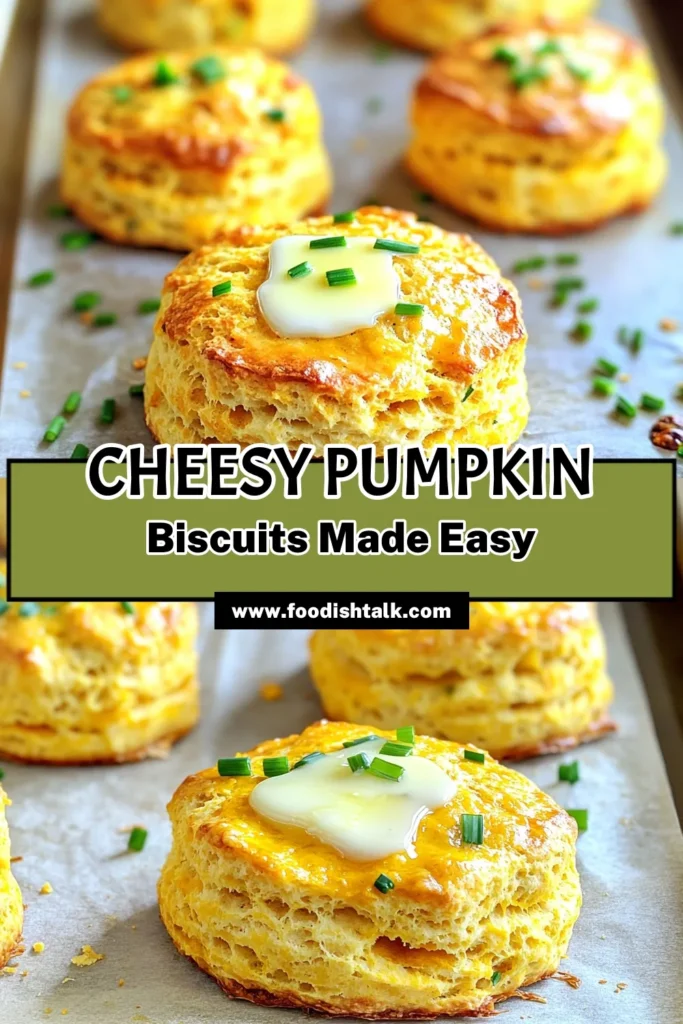 Savor the flavors of fall with these scrumptious Cheddar Chive Pumpkin Biscuits! Perfectly fluffy and packed with sharp cheddar and fresh chives, these biscuits are easy to make and simply irresistible. Ideal for brunch or a cozy snack, they're sure to impress. Ready to get baking? Click through to explore the full recipe and discover delicious serving tips! #PumpkinRecipes #CheddarBiscuits #FallBaking #ComfortFood