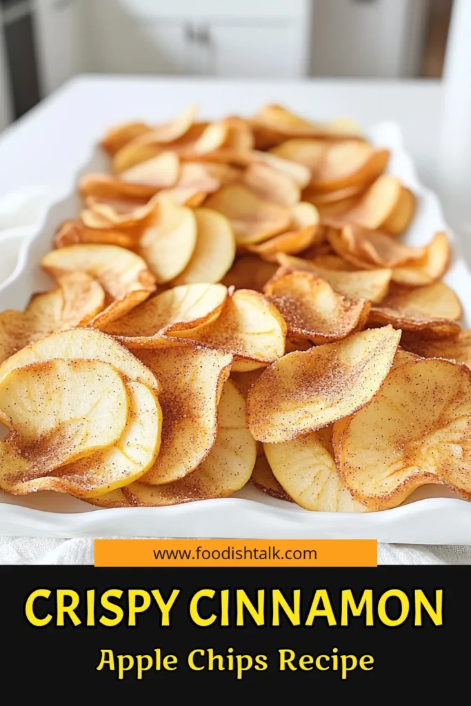 Crunchy Baked Cinnamon Apple Chips are the perfect healthy snack for any occasion! Easy to make with just three kinds of apples and a sprinkle of cinnamon-sugar, these chips are baked to crispy perfection. Ideal for sharing or enjoying alone, they're a guilt-free treat that satisfies your sweet tooth. Ready to impress your taste buds? Click through to discover this simple recipe and start your snacking adventure! #AppleChips #HealthySnacks #Cinnamon #BakingIdeas