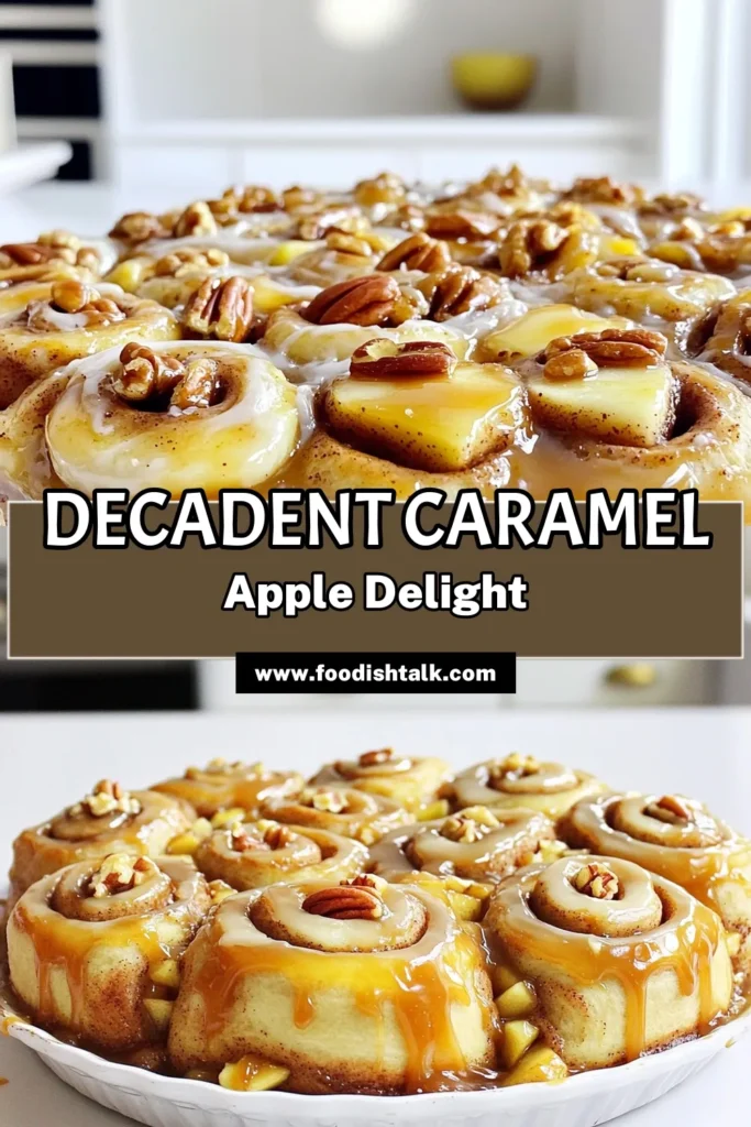 Indulge in a delightful treat with this Caramel Apple Cinnamon Roll Bake! Perfect for breakfast or dessert, this easy recipe combines fluffy cinnamon rolls with sweet apples, brown sugar, and rich caramel sauce. Topped off with whipped cream, it’s a crowd-pleaser for any occasion. Want to impress your family and friends? Click to explore the full recipe and make your kitchen the heart of sweet memories! #CinnamonRolls #Baking #CaramelApple #DessertRecipe