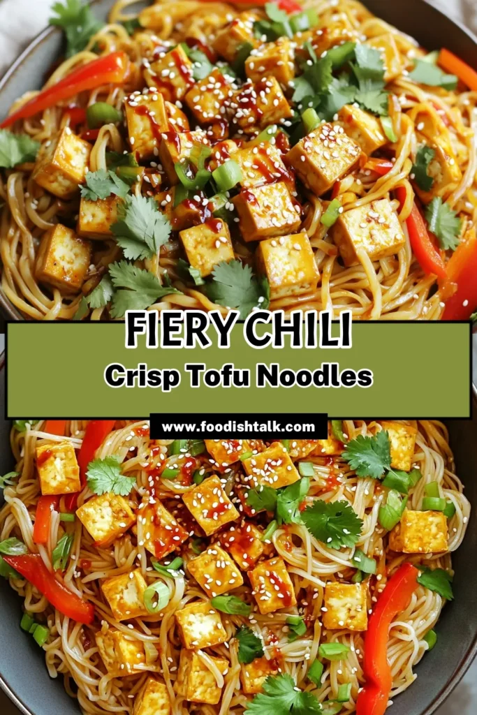 Savor the deliciousness of Spicy Chili Crisp Tofu Noodles! This quick and easy recipe combines tender rice noodles with crispy tofu, vibrant veggies, and a flavorful chili oil sauce that packs a punch. Perfect for a weeknight dinner or meal prep, this dish is both satisfying and simple to make. Ready to spice up your dinner routine? Click through to explore the full recipe and elevate your cooking today!