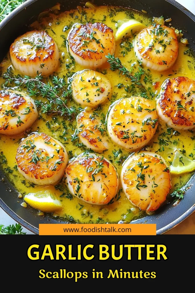 Indulge in the deliciousness of Garlic Butter Scallops with Lemon! This quick and easy recipe transforms tender sea scallops into a gourmet meal that's perfect for any occasion. With just a few simple ingredients, you can create a flavorful dish that's sure to impress. Click to explore the full recipe and elevate your cooking game tonight! #GarlicButterScallops #SeafoodRecipes #EasyDinner #FoodieDelight