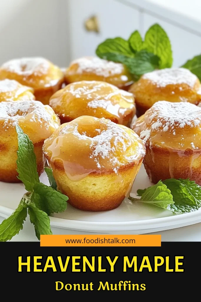 Indulge in the sweet delight of Maple Glazed Donut Muffins! These fluffy treats combine the best of muffins and donuts, glazed with a delicious maple syrup icing. Perfect for breakfast or a sweet snack, they're easy to make and sure to impress. Ready to whip up a batch? Click through for the full recipe and show off your baking skills! #MuffinRecipes #BakingJoy #MapleDonuts #SweetTreats