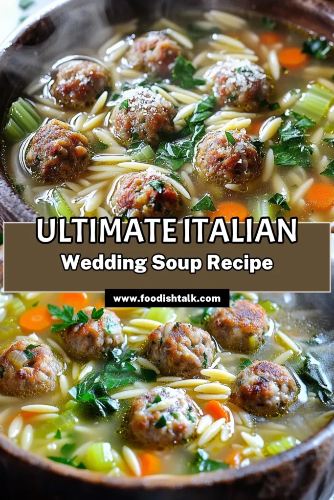 Warm up your dinner table with this Savory Slow Cooker Italian Wedding Soup! Packed with flavorful meatballs, fresh veggies, and tender orzo, this comforting dish is perfect for any occasion. With just a few simple steps, you can set it and forget it, allowing all the delicious flavors to meld together. Click through for the full recipe and enjoy a cozy meal your family will love!