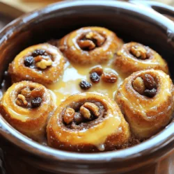- 2 cans (12.4 oz each) refrigerated cinnamon rolls - 1/2 cup packed brown sugar - 1/4 cup granulated sugar - 1 tablespoon ground cinnamon - 1/2 cup unsalted butter, melted - Optional add-ins: walnuts or pecans, raisins or dried cranberries - 1/2 cup cream cheese frosting Gather these simple ingredients to make your Slow Cooker Cinnamon Roll Monkey Bread. You will need two cans of cinnamon rolls for the base. The brown sugar adds a rich flavor, while the granulated sugar gives sweetness. The ground cinnamon is what makes this dish so warm and inviting. Melt your butter to coat the dough. You can make it crunchy by adding walnuts or pecans. If you want some chewiness, toss in raisins or dried cranberries. Finally, don't forget the cream cheese frosting. It adds a sweet finish and ties everything together. With these ingredients, you can create a delightful dish that everyone will love. Now, let’s get cooking! First, open the cans of cinnamon rolls. You will find the icing cups inside. Set those aside for later. Then, cut each cinnamon roll into quarters. Place the pieces in a large mixing bowl. Next, grab a small bowl. Combine the brown sugar, granulated sugar, and ground cinnamon. Stir until the mixture is well blended. This step adds a sweet and spicy flavor. Now, drizzle the melted butter over the quartered cinnamon rolls. Toss the pieces gently to coat them evenly. This helps the sugars stick well. Sprinkle the sugar and cinnamon mixture over the dough. Toss again to make sure all pieces are well coated. If you want to add some crunch or chew, this is the time! You can add chopped walnuts or pecans. You can also include raisins or dried cranberries. Mix these optional ingredients until they are well distributed throughout the dough. Lightly grease the inside of a slow cooker. This step helps prevent sticking. Next, transfer the cinnamon roll mixture into the slow cooker. Spread the pieces evenly to ensure they cook well. Cover the slow cooker and set it to low. Cook for 2 to 2.5 hours. The center should be cooked through, and the top will turn golden brown. Avoid lifting the lid too often. This keeps the heat in and helps with even cooking. Once cooked, turn off the slow cooker. Drizzle the reserved cream cheese frosting over the top while it’s still warm. This will make it melt slightly, creating a delicious topping. Use a spoon to scoop out servings. Enjoy your warm monkey bread! To get that perfect slow cooker cinnamon roll monkey bread, you need to ensure even cooking. Place the dough pieces in a single layer. This helps them cook uniformly. If they overlap, some parts might be doughy while others are done. Check doneness indicators by inserting a toothpick into the center. If it comes out clean, the bread is ready. You can also gently press the top to see if it springs back. If it does, you’re good to go! When serving, consider how you want it to look. You can keep the monkey bread in the slow cooker for a cozy vibe. Or, transfer it to a decorative platter for a nice touch. Garnish with extra chopped nuts or a light dusting of powdered sugar. This makes it look even more inviting. Pair this sweet treat with coffee or a warm cup of tea. The flavors blend well and make for a nice afternoon snack or dessert. One common mistake is overcrowding the slow cooker. If you add too many dough pieces, they won’t cook right. It’s best to stick to the recommended amount. Another mistake is not allowing the frosting to melt properly. Drizzling it on too soon can make it clump up. Wait until the monkey bread is warm to let it melt beautifully over the top. This adds a creamy finish that everyone will love! {{image_2}} You can change the taste of your monkey bread easily. Use different flavored cinnamon rolls. Try maple or pumpkin spice rolls for a fun twist. You can also mix in nuts and dried fruits. Walnuts or pecans give a nice crunch. Raisins or dried cranberries add a sweet touch. This way, you can create your own fun flavor combinations. If you need to make dietary changes, there are great options. For gluten-free needs, use gluten-free cinnamon rolls. Many brands offer good choices that taste great. If you want a vegan version, choose plant-based butter and dairy-free icing. You can also find vegan cinnamon rolls. These swaps let everyone enjoy this treat. Want smaller portions? You can make mini monkey breads! Use a muffin tin to create single servings. Just cut the cinnamon rolls into smaller pieces. Then, layer them in the muffin cups. Cook as usual but check for doneness sooner. These mini versions are fun for parties or brunch gatherings. To keep your Slow Cooker Cinnamon Roll Monkey Bread fresh, store it in an airtight container. Use a glass or plastic container with a tight lid. This keeps the moisture in and helps prevent drying out. You can also wrap it tightly in plastic wrap if you don’t have a container. When you want to enjoy leftovers, reheat them gently. The best way is to use the microwave. Place a small piece on a plate and cover it with a damp paper towel. Heat it in short bursts of 15 to 20 seconds. This keeps it soft and moist. You can also use the oven. Preheat it to 350°F. Place the monkey bread in a baking dish, cover it with foil, and heat for about 10 minutes. You can freeze this monkey bread before or after cooking. If you freeze it before, prepare the dough and place it in a freezer-safe container. Seal it well and freeze. To cook, thaw it in the fridge overnight before using the slow cooker. If you want to freeze it after, let it cool completely. Place it in a container, and it can last up to three months. For the best results when thawing, leave it in the fridge overnight. This helps maintain its texture and flavor. It takes about 15 minutes to prep. After that, the monkey bread cooks for 2 to 2.5 hours. The total time is around 2 hours and 45 minutes. This includes both prep and cooking. Yes, you can use frozen cinnamon rolls. Just let them thaw for about 30 minutes. Cut them into quarters like fresh rolls. They will cook well in the slow cooker. You can add nuts or dried fruits for extra flavor. Chopped walnuts or pecans work great. Raisins or dried cranberries add a nice touch too. You could also sprinkle some vanilla extract or a dash of nutmeg for a twist. Check for a golden brown top. You can also stick a toothpick in the center. If it comes out clean, it’s done. The center should be cooked through, not gooey. This blog post shared a simple, fun recipe for Slow Cooker Cinnamon Roll Monkey Bread. You learned about the key ingredients and followed clear steps to prepare it. We discussed tips to perfect the recipe and suggested variations to fit different tastes. You now know how to store leftovers and reheat them properly. Enjoy making this treat for your family or friends. It's easy, tasty, and sure to impress! Happy cooking!