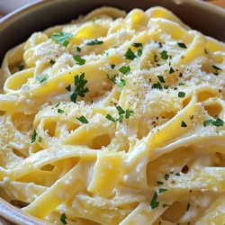 - 8 oz fettuccine pasta - 1 cup cottage cheese - 1/2 cup grated Parmesan cheese - 1/2 cup heavy cream - 3 cloves garlic, minced - 1 tablespoon olive oil - 1 teaspoon Italian seasoning - Salt and pepper to taste - Fresh parsley, chopped (for garnish) - Extra Parmesan cheese (for topping) To make the best Cottage Cheese Alfredo Pasta, measuring is key. Use dry measuring cups for pasta and cheese. For liquids like cream, use a liquid measuring cup. Always level off dry ingredients with a straight edge. This ensures you get the right amounts every time. Too much or too little can change the taste and texture. If you need to swap ingredients, it’s easy! Here are some ideas: - For fettuccine, try any pasta shape you like, such as penne or spaghetti. - You can use ricotta cheese instead of cottage cheese for a different flavor. - If you want a lighter sauce, swap heavy cream for half-and-half or milk. - For a dairy-free option, try using cashew cream or a dairy-free cheese. - Fresh basil can replace parsley for a fresh twist. These swaps will still give you a tasty dish while fitting your needs! First, grab a large pot. Fill it with water and add salt. Bring the water to a boil. Once boiling, add 8 oz of fettuccine pasta. Cook it according to the package instructions. You want it to be al dente, firm but cooked. After it's done, drain the pasta but save a cup of the water. Set the pasta aside for later. Next, take a medium saucepan. Heat 1 tablespoon of olive oil over medium heat. Add 3 cloves of minced garlic. Sauté the garlic for about 1 minute. You want it fragrant but not burned. This step gives the sauce a rich flavor. Now, grab your blender. Add 1 cup of cottage cheese, 1/2 cup of grated Parmesan cheese, and 1/2 cup of heavy cream. Toss in 1 teaspoon of Italian seasoning, and add salt and pepper to taste. Blend everything until it’s smooth and creamy. This mixture is the heart of your Alfredo sauce. Pour the blended cheese mixture into the saucepan with the garlic. Stir it over low heat until it warms up. If it’s too thick, slowly add some of that reserved pasta water. Keep stirring until you reach your desired sauce consistency. Finally, add the cooked fettuccine to the sauce. Gently toss to coat the pasta evenly. Cook it for an extra 2-3 minutes to let all the flavors blend. When ready, plate the pasta and sprinkle extra Parmesan cheese on top. Add fresh chopped parsley for a nice touch. Enjoy your creamy dish! To make your sauce creamier, blend the cottage cheese well. Use a high-speed blender for a smooth texture. If your sauce is still thick, add a little pasta water. This will help thin it out while keeping it rich. You can also mix in more heavy cream for extra creaminess. Just remember to add it slowly until you reach your desired texture. Adding herbs and spices can elevate your dish. Italian seasoning brings a classic flavor to the sauce. You can also try fresh herbs like basil or thyme for a fresh twist. A pinch of red pepper flakes adds a nice kick if you enjoy some heat. Taste your sauce as you mix in these flavors to ensure it’s just right. For perfectly cooked fettuccine, follow the package directions closely. Use plenty of salted water to enhance the pasta’s flavor. Stir the pasta often while it cooks to prevent it from sticking. When it’s al dente, drain it quickly but save some pasta water. This water is great for adjusting the sauce’s thickness later. {{image_2}} You can boost the nutrition of Cottage Cheese Alfredo Pasta by adding vegetables. Broccoli, spinach, or peas work well. Just steam or sauté them before mixing. This will keep the veggies bright and crisp. Bell peppers add a nice crunch and color too. You can even add zucchini for a fresh taste. If you want more protein, try adding chicken or shrimp. Grilled chicken adds a nice flavor and makes the dish heartier. If you like shrimp, sauté them in garlic and olive oil. Toss them in with the pasta for a quick meal. You can also use cooked sausage for a spicy twist. For gluten-free pasta, choose brown rice or chickpea pasta. They taste great and cook well in this dish. If you need a dairy-free option, use a plant-based cream and vegan cheese. Blending silken tofu with spices can make a creamy sauce too. These options keep the meal tasty while fitting your diet. After a meal, I often have some pasta left. Store your Cottage Cheese Alfredo Pasta in an airtight container. Make sure it cools down first. This helps keep it fresh. In the fridge, it lasts about 3 to 4 days. When it's time to eat again, reheat gently. Place the pasta in a pot over low heat. Add a splash of water or cream to keep it moist. Stir it often until warm. You can also use a microwave. Heat it in 30-second bursts. Stir in between to warm it evenly. If you want to save it longer, freezing is a great option. Portion the pasta into freezer-safe bags. Remove as much air as you can. Label the bags with the date. It can last up to 2 months in the freezer. To thaw, move it to the fridge a night before. Reheat as mentioned above, and enjoy! The best cheese for Alfredo sauce is Parmesan cheese. It adds a rich, nutty flavor. Freshly grated Parmesan works best for its smooth melt. You can mix in other cheeses too. For example, try Pecorino Romano for a saltier taste. Yes, you can use low-fat cottage cheese. It still gives the sauce a creamy texture. The flavor will be slightly less rich but still tasty. If you want a lighter dish, low-fat works well. To make this recipe vegan, swap cottage cheese for cashew cream or silken tofu. Use nutritional yeast instead of Parmesan for a cheesy flavor. Replace heavy cream with coconut cream or almond milk. These changes keep the dish rich and creamy. To make the Alfredo sauce thicker, you can add more cheese. Blending in extra Parmesan helps. You can also reduce the sauce on low heat. Adding a cornstarch slurry can thicken it quickly too. Mix one tablespoon of cornstarch with two tablespoons of water before adding. Cottage Cheese Alfredo Pasta can be healthy. It has protein from cottage cheese and Parmesan. You can control the fat by adjusting cream levels. Adding vegetables boosts nutrition too. Overall, it's a tasty and satisfying meal. This blog post covered how to make a delicious Alfredo pasta. We discussed the key ingredients, how to cook the pasta, and make the sauce. I shared tips to enhance flavor and texture, plus some tasty variations. We also explored how to store your leftovers. Simple adjustments let you create your perfect dish. Use fresh herbs or your favorite protein. Always keep these tips in mind to enjoy creamy Alfredo pasta any time. Happy cooking!