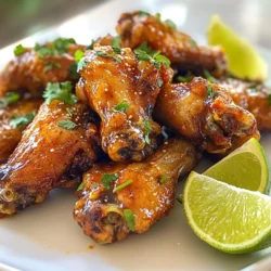 - 2 lbs chicken wings - 2 tablespoons olive oil - 2 tablespoons chipotle peppers in adobo sauce, minced - 1 tablespoon smoked paprika - 1 teaspoon cumin - 1 teaspoon garlic powder - 1 teaspoon onion powder - 1 teaspoon salt - 1/2 teaspoon black pepper - 1 tablespoon honey (optional for sweetness) - Fresh cilantro, chopped - Lime wedges - Measuring spoons - Mixing bowls - Zip-top bags or bowls for marinating To make these wings pop with flavor, you need the right ingredients. Chicken wings are the star of this dish. They soak up all the tasty spices. Olive oil helps keep the wings moist and adds richness. Chipotle peppers give a smoky heat that brings the southwest vibe. Smoked paprika adds depth and color. Cumin brings a warm, earthy flavor. Garlic and onion powder add a savory touch. Salt and black pepper enhance all the tastes. If you want a touch of sweetness, honey works great. For garnishing, fresh cilantro brightens the dish. Lime wedges add a zesty kick when you squeeze them on top. Use measuring spoons for accuracy. Mixing bowls help combine the marinade well. A zip-top bag or bowl is perfect for marinating the wings efficiently. Gather these items, and you're ready to create mouthwatering Southwest Chipotle Chicken Wings! {{ingredient_image_1}} To start, gather your ingredients in one spot. In a medium bowl, mix 2 tablespoons of olive oil, 2 tablespoons of minced chipotle peppers in adobo sauce, 1 tablespoon of smoked paprika, 1 teaspoon of cumin, 1 teaspoon of garlic powder, 1 teaspoon of onion powder, 1 teaspoon of salt, and 1/2 teaspoon of black pepper. If you like a hint of sweetness, add 1 tablespoon of honey. Stir everything together until well combined. This marinade should be thick and smooth. The chipotle gives a nice smoky flavor, while the spices add warmth. Next, place the 2 pounds of chicken wings in a large zip-top bag or a bowl. Pour the marinade over the wings. Make sure each wing gets coated well. You want all that flavor to soak in. Seal the bag or cover the bowl tightly. Place it in the fridge for at least 1 hour. For the best taste, let it marinate overnight. This longer time allows the flavors to blend deeply into the chicken. Now, it’s time to bake! Preheat your oven to 400°F (200°C). Line a baking sheet with aluminum foil or parchment paper for easy cleanup. Place a wire rack on top of the baking sheet. This rack helps the air circulate around the wings, making them crispier. After the wings have marinated, take them out and let the excess marinade drip off. Arrange the wings in a single layer on the wire rack. Bake them for 40 to 45 minutes. Flip them halfway through for even cooking. They should turn golden brown and crispy. If you want extra crunch, broil the wings for a few minutes. After baking, turn your broiler to high. Broil the wings for 2 to 3 minutes. Keep an eye on them to avoid burning. The broiler can cook them quickly, so check often. This step adds a lovely finish to the wings. When the wings are done, take them out of the oven. Let them rest for a few minutes. This helps keep them juicy. For a nice touch, sprinkle some freshly chopped cilantro on top. Serve them with lime wedges on the side. A squeeze of lime adds a bright flavor. You can pair these wings with your favorite dipping sauces, like ranch or blue cheese. Enjoy the bold taste of your Southwest Chipotle Chicken Wings! Marinating is key for great taste. I suggest marinating your wings for at least one hour. However, overnight is best. It allows the flavors to soak in deeply. You can adjust the spice levels by adding more or less chipotle peppers. If you want less heat, try using fewer peppers or add some honey for sweetness. You can cook these wings in different ways. Grilling adds a nice smoky flavor. Bake them in the oven for a crisp finish. If you’re in a hurry, use an air fryer. It cooks the wings quickly while keeping them crispy. Pair these wings with tasty sides. Corn on the cob or a fresh salad works great. For dipping sauces, try ranch or blue cheese. They complement the smoky flavor of the wings nicely. Pro Tips Marinate Longer for Maximum Flavor: Allow the wings to marinate overnight for the best flavor infusion. If short on time, aim for a minimum of 1 hour. Use a Wire Rack: Baking the wings on a wire rack allows air to circulate around them, resulting in an evenly cooked and crispy exterior. Adjust Spice Level: If you prefer milder wings, reduce the amount of chipotle peppers or omit the honey for a more balanced heat. Garnish for Presentation: Fresh cilantro and lime wedges not only enhance the presentation but also add a fresh flavor that complements the spicy wings. {{image_2}} You can change the taste of your wings by using different spices. Try adding cayenne for more heat or smoked paprika for a deeper flavor. If you want a hint of sweetness, mix in brown sugar or maple syrup. These small changes can take your wings to the next level. You can cook these wings in different ways. Oven-baked wings are crispy and easy to make. Simply follow the recipe. For a different texture, you can fry them. Frying gives the wings a nice crunch. Just be careful with the hot oil. If you want a meatless option, try using tofu or cauliflower. Tofu absorbs flavors well and can be grilled or baked just like chicken. Cauliflower wings are also great. Just cut the cauliflower into florets, coat them in the same marinade, and bake until crispy. Both options are delicious and fun to make! To store leftover wings, first let them cool. Place them in an airtight container. Keep them in the fridge. The best practice is to cover them tightly to avoid air exposure. Leftovers can last up to three days. If you want to freeze wings, start by cooling them completely. Then, place them in a freezer-safe bag. Squeeze out as much air as you can before sealing. Wings can stay fresh for up to three months in the freezer. When ready to eat, thaw them in the fridge overnight. For reheating, the oven is best. Preheat it to 350°F (175°C). Place wings on a baking sheet. Heat them for about 10-15 minutes. This keeps them crispy. If you use the microwave, they may get soggy. Heat in short bursts, but it’s not the best method for wings. The best sides make your meal even better. Here are some ideas: - Corn on the cob: Sweet, juicy corn pairs well with spicy wings. - Coleslaw: A crunchy, creamy slaw helps cool the heat. - Potato wedges: Crispy wedges add a filling touch to your meal. - Rice: Fluffy rice soaks up the sauce and balances flavors. - Guacamole and chips: A fresh dip adds zest to your plate. Yes, you can make these wings ahead. Here’s how: - Marinate the wings: You can marinate them the night before. This makes them very tasty. - Cook and chill: Bake the wings and let them cool. Cover them and store in the fridge. - Reheat: When ready to eat, reheat in the oven for crispiness. You can easily change the spice in these wings. Here are some tips: - To reduce spice: Use less chipotle peppers or skip the honey for a milder taste. - To increase spice: Add more chipotle peppers or include cayenne pepper in the marinade. Yes! This recipe is great for meal prep. Here are some storage tips: - Cool and store: After cooking, let the wings cool. Place them in an airtight container. - Fridge storage: They can last up to 3 days in the fridge. - Reheat: Warm them up in the oven for best results. Dipping sauces can enhance your wings. Here are some great options: - Ranch dressing: Cool and creamy, this classic works well. - Blue cheese dressing: A bold flavor that complements the spice. - Sour cream: A simple, smooth dip to balance the heat. - Store-bought hot sauce: If you love extra heat, go for your favorite brand. You can create delicious Southwest Chipotle Chicken Wings using simple ingredients. We covered the main items, from chicken wings to chipotle peppers. I shared tips for marinating and cooking to bring out great flavor. Variations let you explore different spices, proteins, and cooking methods. Finally, I discussed storage tips for any leftovers. Enjoy sharing these wings with friends or family. They’re sure to be a hit at your next gathering!