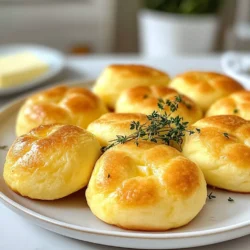 - 3 large eggs - 3 oz (85g) cream cheese, softened - 1/4 teaspoon cream of tartar - 1/4 teaspoon baking powder - Pinch of salt - Optional flavor additions (garlic powder, herbs) To make Keto Cloud Bread Rolls, you need a few simple ingredients. First, gather three large eggs. These eggs will give your rolls a nice lift. Use three ounces of softened cream cheese for a rich texture. You’ll need a bit of cream of tartar, just a quarter teaspoon. This helps stabilize the egg whites. Add a quarter teaspoon of baking powder for extra fluffiness. A pinch of salt enhances the flavor. If you want to get creative, consider adding garlic powder or fresh herbs. These optional flavors can make your rolls even tastier. You can mix and match to suit your taste. These ingredients come together to create light, fluffy rolls. They are perfect for sandwiches or as a side dish. Plus, they fit well in a keto diet. Enjoy the fun of making these cloud-like delights! {{ingredient_image_1}} 1. Preheat your oven to 300°F (150°C). Line a baking sheet with parchment paper. 2. Take three large eggs. Separate the egg whites from the yolks. Place the egg whites in a medium bowl. Put the yolks in a larger bowl. 3. Add 3 oz (85g) of softened cream cheese to the egg yolks. Mix well until smooth and creamy. 1. In the bowl with the egg whites, add a 1/4 teaspoon of cream of tartar. Add a pinch of salt. 2. Beat the egg whites with a hand mixer. Do this until stiff peaks form, which takes about 3-5 minutes. 1. Gently fold the beaten egg whites into the cream cheese mixture. Use a spatula for this. Be careful not to overmix; you want to keep it airy. 2. If you want more flavor, add garlic powder or herbs into the batter now. 1. Scoop the mixture onto the prepared baking sheet. You should form about six equal rolls. 2. Use the back of a spoon to smooth the tops of the rolls. 3. Bake in the preheated oven for 25-30 minutes. Watch for them to turn golden brown. 4. Once baked, let the rolls cool for a few minutes on the tray. Then, transfer them to a wire rack to cool completely. To make the best keto cloud bread rolls, start by separating the eggs. Place the egg whites in one bowl and the yolks in another. This step is key. If yolks mix with whites, your rolls won’t rise as well. When mixing the egg yolks with cream cheese, aim for a smooth blend. Next, focus on folding. Gently combine the beaten egg whites into the yolk mixture. Use a spatula and fold carefully. If you stir too hard, you'll lose the air you just whipped in. The air makes the rolls light and fluffy. Set your oven to 300°F (150°C). This temperature helps the rolls rise slowly. Bake for 25 to 30 minutes. Watch for a golden color on top. When done, the rolls should feel firm but soft. Serve your cloud bread rolls warm for the best taste. Spread some butter or cream cheese on them. For a fresh twist, add herbs like chives or parsley on top. This makes them look nice and adds flavor. Enjoy these rolls with your favorite soup or salad! Pro Tips Fresh Ingredients: Always use fresh eggs and cream cheese for the best flavor and texture in your cloud bread rolls. Stiff Peaks: Ensure that your egg whites are beaten to stiff peaks; this is crucial for achieving the light and airy texture of the rolls. Flavor Variations: Experiment with different herbs and spices like rosemary, thyme, or onion powder to customize the taste of your cloud bread rolls. Cooling Time: Allow the rolls to cool completely on a wire rack to prevent them from becoming soggy on the bottom. {{image_2}} You can easily change the taste of your cloud bread rolls. Adding spices or herbs can give them a unique twist. For a savory kick, try adding garlic powder, Italian herbs, or even smoked paprika. You just need a pinch to make a big difference. If you want a sweet version, mix in some cinnamon or a touch of vanilla extract. You can also sweeten the batter with a low-carb sweetener. These small changes can create a treat that fits any meal or snack time. These rolls shine as a base for sandwiches or sliders. You can stack your favorite meats, cheeses, and veggies inside. They hold up well and give you a low-carb option for lunch or dinner. Cloud bread rolls can also fit into your meal prep. Make a batch ahead of time and store them. Use them throughout the week for quick snacks or meals. They stay fresh and tasty, making your meal prep easy and fun. To keep your Keto Cloud Bread Rolls fresh, follow these tips: - Cool Completely: Let the rolls cool down on a wire rack. - Use Airtight Containers: Store the rolls in a container with a tight lid. - Keep in the Fridge: Place them in the fridge if you plan to eat them within a few days. - Paper Towels: For extra moisture control, place a paper towel in the container. This helps absorb any excess moisture, keeping the rolls from getting soggy. When it's time to enjoy your rolls again, reheating is key: - Oven Method: Preheat your oven to 300°F (150°C). Place the rolls on a baking sheet and heat for about 5-10 minutes. This helps restore their light texture. - Microwave Method: If you’re short on time, use the microwave. Heat each roll for about 10-15 seconds. This warms them up but may make them slightly softer. - Avoid Overheating: Be careful not to overheat, as this can dry them out. Enjoy your rolls warm and soft! Keto cloud bread is a low-carb alternative to traditional bread. It uses eggs and cream cheese as the main ingredients. This makes it light and fluffy. The main benefits of cloud bread are its low-carb count and gluten-free nature. You can enjoy it on a keto diet without worry. It's perfect for sandwiches, or simply as a side with your meal. Yes, you can prep this recipe ahead of time! You can prepare the dough and shape the rolls. Store them in the fridge for up to 24 hours before baking. This way, you save time when you want to bake. Just remember to let the dough come to room temperature before baking. Keto cloud bread rolls are low in carbs and high in protein. Each roll has about 1 gram of carbs, making them great for keto diets. They provide healthy fats from cream cheese. This helps keep you full longer. Plus, they are gluten-free, making them safe for those with gluten sensitivities. Yes, you can freeze cloud bread rolls. To freeze, wrap each roll in plastic wrap and then place them in a freezer bag. They can last in the freezer for up to a month. To thaw, simply take them out and let them sit at room temperature. You can also warm them in the oven for a few minutes for fresh taste. This blog post covered everything you need to know about making Keto Cloud Bread. We discussed the key ingredients, detailed step-by-step instructions, and essential tips for the best results. You learned about flavor variations and how to store and reheat the rolls effectively. These rolls are great for meal prep and add a fun twist to your meals. With a little practice, you can master this low-carb bread and enjoy its versatility. Try it out, and discover how simple and delicious Keto Cloud Bread can be!