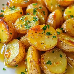 - 2 lbs baby potatoes, halved - 3 tablespoons honey - 2 tablespoons olive oil - 1 teaspoon garlic powder - 1 teaspoon dried thyme - 1 teaspoon paprika - Salt and pepper to taste - Fresh parsley, chopped (for garnish) For this recipe, you need 2 pounds of baby potatoes. This amount serves about 4 people. Each person gets a nice portion of these tasty potatoes. You’ll also need 3 tablespoons of honey, which gives sweetness. Use 2 tablespoons of olive oil to help with roasting. The spices include 1 teaspoon each of garlic powder, dried thyme, and paprika. Adjust salt and pepper to your taste for the perfect flavor. Finally, chop some fresh parsley to add a nice touch. Each serving of honey roasted potatoes has about 180 calories. It contains 4 grams of fat, 34 grams of carbohydrates, and 3 grams of protein. This dish is generally safe but could contain allergens like honey. Always check for any specific dietary needs. {{ingredient_image_1}} 1. Preheating the oven: Start by setting your oven to 425°F (220°C). This temperature helps the potatoes turn golden and crispy. 2. Preparing the potatoes: Grab 2 lbs of baby potatoes and cut them in half. This size cooks well and gives a nice texture. 1. Combining honey and spices: In a big bowl, mix the halved potatoes with 3 tablespoons of honey, 2 tablespoons of olive oil, 1 teaspoon of garlic powder, 1 teaspoon of dried thyme, and 1 teaspoon of paprika. Don’t forget to add salt and pepper to taste! 2. Tossing the potatoes: Use your hands or a spatula to toss the potatoes well. This ensures every piece gets coated with the tasty mix. 1. Arranging on the baking sheet: Line a baking sheet with parchment paper. Spread the coated potatoes in a single layer. This helps them cook evenly. 2. Cooking time and temperature: Place the baking sheet in the preheated oven. Roast the potatoes for about 25-30 minutes. They should look golden brown and crispy. 3. Importance of tossing halfway: Halfway through cooking, take them out and toss them again. This step is key for even cooking and crispiness. To get the best texture, make sure every potato is coated equally. This helps them cook well and taste great. A good tip for crispiness is to spread the potatoes out on the baking sheet. Avoid crowding them. This way, hot air can reach all sides. Toss them halfway through cooking for an even golden brown color. You can boost the flavor of your honey roasted potatoes by adding extras. Try some crushed red pepper for heat or rosemary for a fresh taste. If you want to swap out honey, consider using maple syrup or agave nectar. Both give a sweet touch but with different flavors. Garnishing with fresh parsley adds color and freshness to the dish. Chop it finely and sprinkle it on right before serving. For serving ideas, place the potatoes in a nice bowl or on a platter. This makes them look appealing and ready to share. Pro Tips Choose the Right Potatoes: For the best texture, opt for waxy baby potatoes, which hold their shape better during roasting. Adjust the Sweetness: If you prefer a less sweet dish, reduce the amount of honey or use a mix of honey and a tangy ingredient like lemon juice. Ensure Even Cooking: Make sure the potatoes are cut into similar sizes to ensure they roast evenly and achieve the perfect crispiness. Experiment with Herbs: Feel free to experiment with different herbs and spices, such as rosemary or cumin, to customize the flavor to your liking. {{image_2}} You can use many types of potatoes for this dish. Baby potatoes work best for their sweetness and size. If you want larger potatoes, try Yukon Gold or red potatoes. They have a creamy texture that pairs well with honey. Just cut them into smaller pieces to cook evenly. For a fun twist, consider sweet potatoes. Their natural sweetness adds a new flavor. You can follow the same recipe and enjoy a different taste. Adding herbs can give your honey roasted potatoes a fresh kick. Rosemary and thyme are great choices. They add a lovely aroma and depth. You can mix them into the honey and oil blend before tossing the potatoes. Basil also offers a sweet contrast. Want to spice things up? Try cayenne pepper for heat or curry powder for warmth. These spices will give your potatoes a bold flavor. Just add a small amount to not overpower the honey. If you want a vegan dish, swap honey for maple syrup. It gives a similar sweet taste while keeping it plant-based. You can also use agave syrup if you prefer. For a low-carb option, use cauliflower instead of potatoes. Cut the cauliflower into small florets. Follow the same steps, and you’ll have a tasty, low-carb side dish. Enjoy the flexibility of this recipe to meet your needs! To keep your honey roasted potatoes fresh, use airtight containers. Glass or plastic containers work well. Make sure to let the potatoes cool before sealing. Store them in the fridge for up to four days. If you notice any signs of spoilage, like a bad smell, throw them out. For best results, use the oven to reheat. Preheat the oven to 350°F (175°C). Place the potatoes on a baking sheet and heat for about 10-15 minutes. This method helps keep them crispy. If you use a microwave, they will become soft. If you choose this method, reheat in short bursts and check often. Yes, you can freeze honey roasted potatoes. First, ensure they are completely cooled. Place them in a freezer-safe bag or container. Remove as much air as possible before sealing. When ready to eat, thaw them in the fridge overnight. Reheat in the oven for the best texture. To make honey roasted potatoes crispy, you need to follow a few simple tips: - Use high heat. Set your oven to 425°F (220°C). - Choose the right potatoes. Baby potatoes work best for crispiness. - Cut evenly. Halve the potatoes to ensure they cook evenly. - Don’t overcrowd. Spread them in a single layer on the baking sheet. - Toss halfway. Stir the potatoes halfway through cooking for even browning. By following these tips, you’ll get that perfect crunch on the outside while keeping them tender inside. Yes, you can use different sweeteners in your honey roasted potatoes! Here are some alternatives: - Maple syrup. It gives a rich flavor and works well. - Agave nectar. A great vegan option that adds sweetness. - Brown sugar. This adds a lovely caramel flavor. - Coconut sugar. A healthier choice that adds a unique taste. All these options can keep the dish sweet and enjoyable. Honey roasted potatoes make a great side for many main dishes. Here are some tasty ideas: - Grilled chicken. The sweetness complements the savory flavor. - Roasted pork. The flavors balance nicely with pork dishes. - Salmon. They pair well with the richness of the fish. - Vegetable stir-fry. A perfect match for a healthy meal. These pairings will enhance your dining experience and make your meal memorable. You now have a solid understanding of making honey roasted potatoes. We covered the key ingredients, measurements, and nutritional content. I shared step-by-step instructions for preparation and roasting. You also learned how to enhance flavor and texture, explore variations, and store leftovers. Enjoy creating this delicious dish! It’s simple and can please many palates. Don't hesitate to experiment with different flavors or sides to make it your own. Happy cooking!