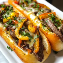 - 1 package of refrigerated pizza dough - 1 cup thinly sliced ribeye steak - 1/2 cup bell peppers (mixed colors), thinly sliced - 1/2 cup onion, thinly sliced - 1 cup provolone cheese, shredded - 2 tablespoons olive oil - 1 teaspoon garlic powder - 1 teaspoon Italian seasoning - Salt and pepper to taste - Fresh parsley, chopped (for garnish) For this recipe, you need one package of refrigerated pizza dough. This dough saves time and adds great texture. You will also need one cup of thinly sliced ribeye steak. Choose a good cut for the best flavor. Use half a cup of mixed bell peppers, and feel free to pick your favorite colors. Onions add sweetness, so use half a cup, thinly sliced. The provolone cheese should be shredded for easy melting. Use two tablespoons of olive oil to sauté the veggies and meat. For seasoning, one teaspoon each of garlic powder and Italian seasoning works well. Finally, add salt and pepper to taste. Garnish with fresh parsley for a pop of color. If you can't find ribeye steak, use flank steak or even chicken. For a vegetarian option, try mushrooms or eggplant. You can swap provolone cheese for mozzarella or cheddar if you prefer. Olive oil can be replaced with butter for a richer flavor. If you want a kick, add some crushed red pepper flakes instead of or with the Italian seasoning. {{ingredient_image_1}} First, preheat your oven to 400°F (200°C). This is usually the right temp for pizza dough. Follow the instructions on the package to ensure the best bake. Preheating helps the breadsticks rise and become golden. Next, heat a skillet over medium heat. Add two tablespoons of olive oil. Once hot, toss in half a cup of sliced onions and half a cup of bell peppers. Sauté these for 5-7 minutes. You want them soft and a bit caramelized. After that, add 1 cup of sliced ribeye steak. Season with salt, pepper, garlic powder, and Italian seasoning. Cook for about 3-5 minutes until the steak is browned. Once done, remove from heat and let it cool slightly. Now, roll out the pizza dough on a floured surface. Aim for a rectangle shape. Cut the dough into strips that are about 1 inch wide. Take a spoonful of the steak and pepper mix. Place it at one end of each strip. Don't forget to add a sprinkle of provolone cheese on top. Carefully roll each strip from the filled end to the other. Pinch the edges to seal the filling inside. Place the rolled breadsticks on a baking sheet lined with parchment paper. Brush the tops with a bit of olive oil. If you want, sprinkle more garlic powder on top. Bake in the preheated oven for about 15-20 minutes. Look for a golden brown color. Once baked, let them cool for a couple of minutes. Garnish with chopped fresh parsley before you dig in! To make the best breadsticks, focus on the dough. Use refrigerated pizza dough for ease. Roll it out on a floured surface to avoid sticking. Aim for a rectangle shape, about ¼ inch thick. Cut the dough into strips, roughly 1 inch wide. This size helps you get a nice filling ratio. If the dough tears, pinch it back together. A tight roll keeps the filling inside. For these breadsticks, ribeye steak works best. It has great flavor and tenderness. Slice it thinly for quick cooking. If you prefer, you can use flank steak or sirloin as alternatives. Just make sure to slice it against the grain. This method keeps the meat nice and tender. If you're not a beef fan, try chicken or turkey. Just adjust cooking times accordingly. Seasoning is key to tasty breadsticks. Use garlic powder for a savory kick. Italian seasoning adds depth and warmth. Don't forget salt and pepper to taste. You can also sprinkle in some crushed red pepper for heat. Fresh herbs like parsley or basil can brighten the flavor. Always taste your filling before rolling it up. Adjust the spices to suit your palate. This way, every bite will be bursting with flavor! Pro Tips Use Fresh Ingredients: For the best flavor, opt for fresh bell peppers and ribeye steak. Fresh ingredients will enhance the overall taste of your breadsticks. Perfectly Seasoned Meat: Don’t skip on seasoning your steak well with salt and pepper. This step is crucial for bringing out the rich flavors of the ribeye. Rolling Technique: Roll the dough tightly around the filling to ensure that the cheese melts evenly and the filling doesn’t spill out during baking. Customize Your Cheese: While provolone is traditional, feel free to mix in mozzarella or cheddar for a different flavor profile that suits your taste. {{image_2}} You can easily make a vegetarian version of these breadsticks. Instead of ribeye steak, use mushrooms or zucchini. These veggies offer great flavor and texture. Sauté onions and bell peppers with your chosen vegetables. This keeps the spirit of the dish alive while making it meat-free. You can also add cooked lentils for protein. Cheese can change the taste of your breadsticks. Provolone is classic, but you can try mozzarella, cheddar, or even gouda. Each cheese adds its own twist to the dish. If you want a sharper flavor, use aged cheddar. For a creamier texture, opt for mozzarella. Mixing cheeses can also create a fun flavor blend. Want a spicy kick? Add jalapeños or crushed red pepper to the filling. You can also include spices like cumin or smoked paprika for depth. If you enjoy herbs, fresh basil or cilantro can brighten the flavor. Try adding olives or sun-dried tomatoes for an extra layer of taste. These choices let you customize your breadsticks to suit your taste. To keep your Philly cheesesteak breadsticks fresh, store them in an airtight container. Place parchment paper between layers if stacking. This helps avoid sogginess. They will stay good in the fridge for about 3 days. To reheat, preheat your oven to 350°F (175°C). Place the breadsticks on a baking sheet. Heat them for about 10-15 minutes. This will keep them crispy. You can also microwave them for 30-40 seconds, but they may become soft. If you want to freeze your breadsticks, wrap each one in plastic wrap. Then, place them in a freezer bag. They can last up to 2 months in the freezer. When ready to eat, thaw in the fridge overnight and reheat as mentioned above. To reheat these breadsticks, the oven works best. Preheat your oven to 350°F (175°C). Place the breadsticks on a baking sheet. Bake for about 10 minutes or until warm. This keeps them crispy. You can also use a microwave, but they may get soggy. Yes, you can make these breadsticks ahead of time. Prepare the filling and roll them up. Store them in the fridge for up to two days. Just bake them when you're ready to eat. You can also freeze the rolled breadsticks for later use. Thaw them in the fridge before baking. These breadsticks pair well with many sides. Try serving them with a side salad. A simple green salad with ranch dressing is great. You can also serve them with marinara sauce for dipping. For a fun twist, try spicy mustard or a creamy cheese dip. You will know the breadsticks are done when they are golden brown. Check the color of the tops. They should be a nice, rich brown. You can also tap the bottom; it should sound hollow. If you see that, they’re ready to enjoy! We covered the essential ingredients and provided helpful tips for making Philly Cheesesteak Breadsticks. You learned how to prepare the dough, choose the right meat, and add flavor. Don’t forget the fun variations, like a vegetarian option or different cheeses. Store leftovers well to enjoy later. Use this guide to make tasty breadsticks that impress everyone. Apply these steps, and you'll master this recipe in no time!