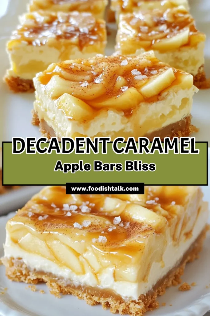 Indulge in the deliciousness of Caramel Apple Cheesecake Bars, the perfect easy cheesecake dessert recipe for fall. These no-bake cheesecake bars combine creamy cheesecake, sweet apples, and luscious caramel, making them a must-try for any apple dessert recipes lover. Perfect for gatherings or a cozy night in. Don't miss out on this treat—save this Caramel Apple Cheesecake Bars recipe now! #FallDesserts #NoBakeCheesecake #AppleDessertRecipes #CheesecakeBars