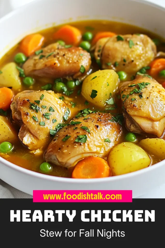 Warm up this season with a cozy chicken stew that's perfect for autumn! This slow cooker chicken stew is a must-try among comfort food recipes, featuring tender chicken thighs, hearty vegetables, and aromatic herbs. Ideal for meal prep or a family dinner, this recipe combines ease and flavor in one pot. Don’t miss out—save this recipe for your next chilly evening! #CozyChickenStew #AutumnChickenRecipes #SlowCookerChickenStew #ComfortFoodRecipes
