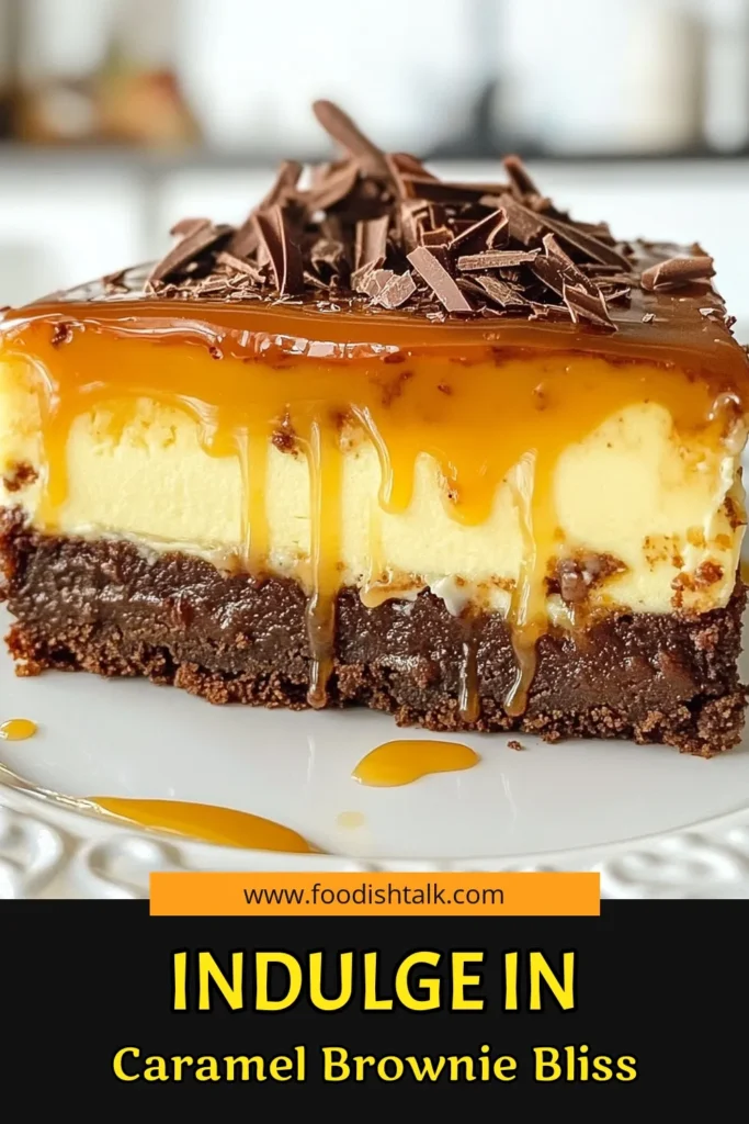 Indulge in this decadent caramel brownie cheesecake that combines rich brownie layers with creamy cheesecake topped with luscious caramel sauce. Discover how to make cheesecake brownies easily with this easy caramel cheesecake recipe. Perfect for any occasion, this treat is sure to impress! Don’t miss out—save this recipe for your next dessert adventure! #DessertTime #CheesecakeLovers #BrownieDessert #CaramelDelight