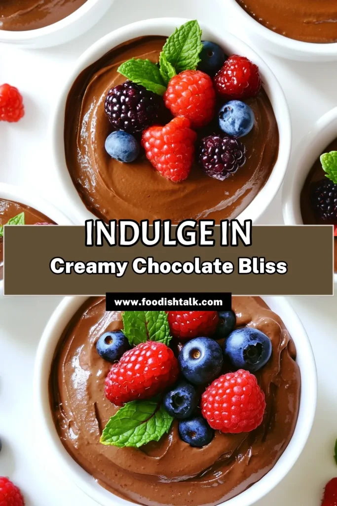 Indulge in a guilt-free treat with this creamy cottage cheese chocolate mousse! This quick and easy recipe combines cottage cheese, cocoa powder, and honey for a delightful dessert that’s both rich and nutritious. Perfect for chocolate lovers, you can garnish with fresh berries for an added touch. Click to explore the full recipe and satisfy your sweet tooth! #CottageCheeseMousse #HealthyDessert #ChocolateLovers #YummyRecipes