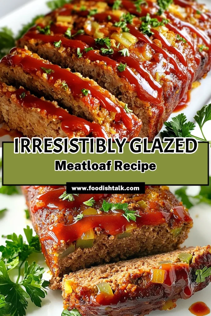 Discover the best glazed meatloaf recipe that combines sweet and savory flavors for a delicious family meal. This easy meatloaf recipe uses a mix of ground beef and turkey, creating a hearty dish everyone will love. With simple ingredients and a tasty glaze, this ground beef and turkey meatloaf is perfect for any dinner table. Save this recipe and impress your loved ones today! #MeatloafRecipe #GlazedMeatloaf #EasyMeatloaf #SweetAndSavory