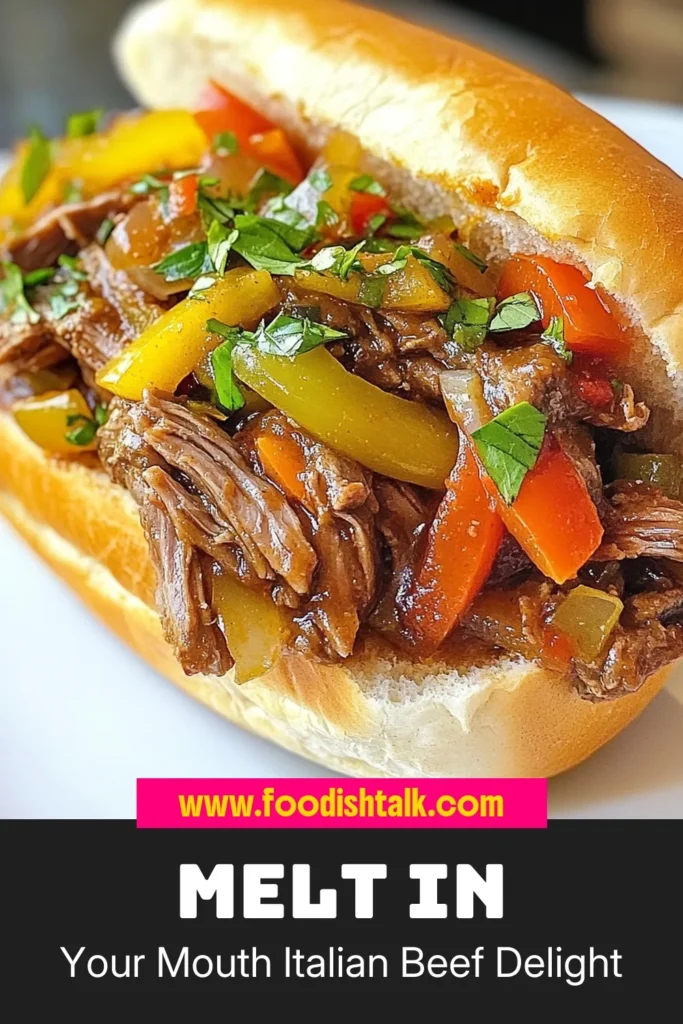 Discover the joy of a slow cooker Italian beef that will transform your mealtime! This easy Italian beef recipe utilizes a beef chuck roast slow cooker technique that results in tender, flavorful meat perfect for sandwiches. In just a few simple steps, you can create delicious slow cooker beef recipes that your family will love. Try this today and serve delectable Italian beef sandwiches! Save this recipe! #SlowCookerItalianBeef #BeefChuckRoast #EasyItalianBeefSandwiches #SlowCookerBeefRecipes