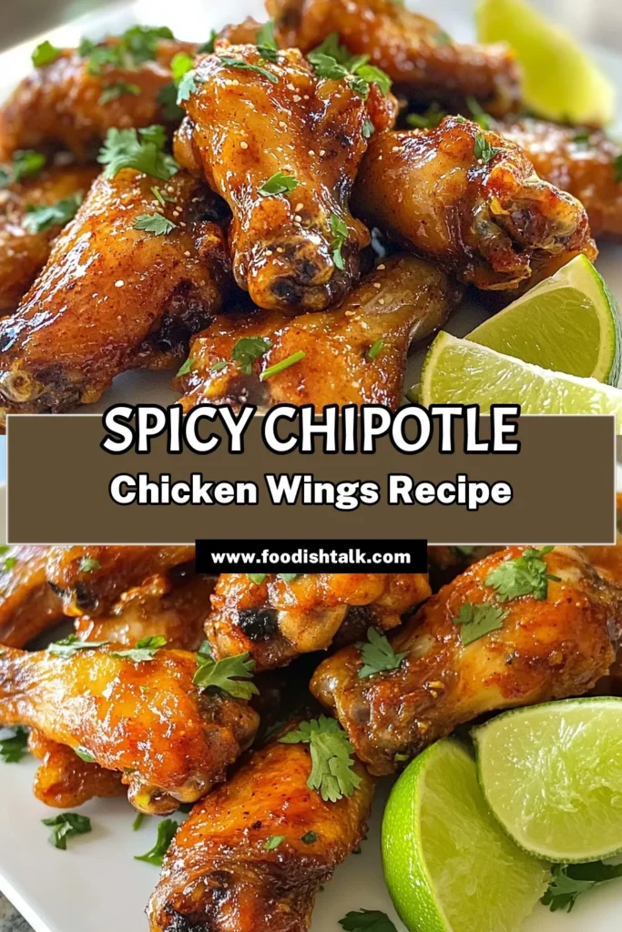 Looking for a delicious way to spice up your game day? Try these Southwest Chipotle Chicken Wings! This chipotle chicken wings recipe features tender, baked chicken wings marinated in a zesty blend of spices for incredibly flavorful chicken wings that pack a spicy punch. Perfect for gatherings or a weeknight treat, these wings are sure to impress. Save this recipe now and enjoy mouthwatering Southwest chicken wings! #ChickenWings #BakedWings #SpicyWings #ChipotleWings