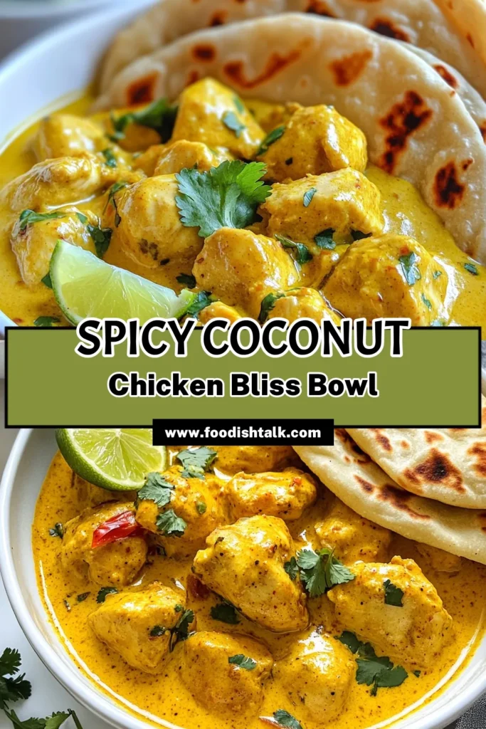 Dive into this delicious Spicy Coconut Chicken Curry paired perfectly with Homemade Paratha! This Easy Chicken Curry with Coconut is bursting with flavor, made with tender chicken simmered in a rich coconut milk sauce. Complete your meal with a Flaky Paratha Recipe that's simple to follow. Impress family and friends with this classic Indian Chicken Curry Dish. Click to get the full recipe and elevate your weeknight dinner! #ChickenCurry #Paratha #CoconutCurry #IndianRecipes