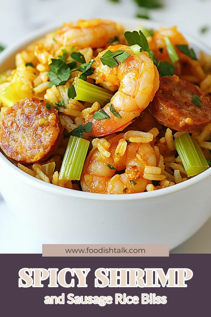Indulge in the bold flavors of this Spicy Shrimp Dirty Rice dish! This Cajun sausage rice recipe delivers a delicious shrimp and sausage skillet meal that's easy to whip up in one pot. Perfect for a weeknight dinner, this easy dirty rice recipe takes only 40 minutes to make. Enjoy a hearty dinner that brings the taste of New Orleans to your table. Save this recipe for your next meal! #ShrimpRecipes #CajunCuisine #OnePotMeals #EasyDinnerIdeas