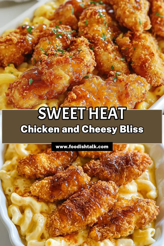 Savor the irresistible flavor of Hot Honey Chicken Tenders paired with a creamy Mac and Cheese Recipe that promises to be your new go-to comfort food! These Spicy Chicken Tenders are drizzled in a delectable fried chicken with honey sauce, creating a delightful balance of sweet and heat. Perfect for family dinners or game days! Try this recipe now and elevate your comfort food game! #HotHoneyChickenTenders #MacAndCheeseRecipe #SpicyChickenTenders #ComfortFoodRecipes