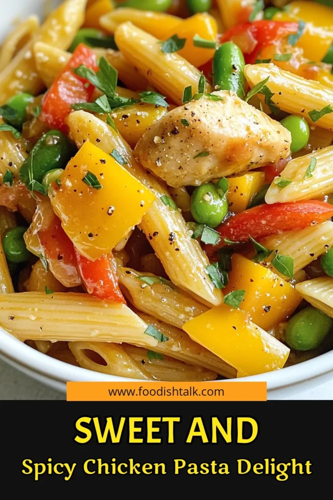Looking for a quick pasta dinner? Try this irresistible Honey Pepper Chicken Pasta! This easy chicken pasta recipe features tender chicken coated in a honey garlic marinade, paired with colorful veggies and penne pasta. Perfect for a healthy chicken and vegetable pasta dish that's ready in just 30 minutes! Save this honey garlic chicken recipe for a weeknight favorite! #HoneyPepperChickenPasta #EasyChickenPastaRecipe #QuickPastaDinner #HealthyPastaIdeas