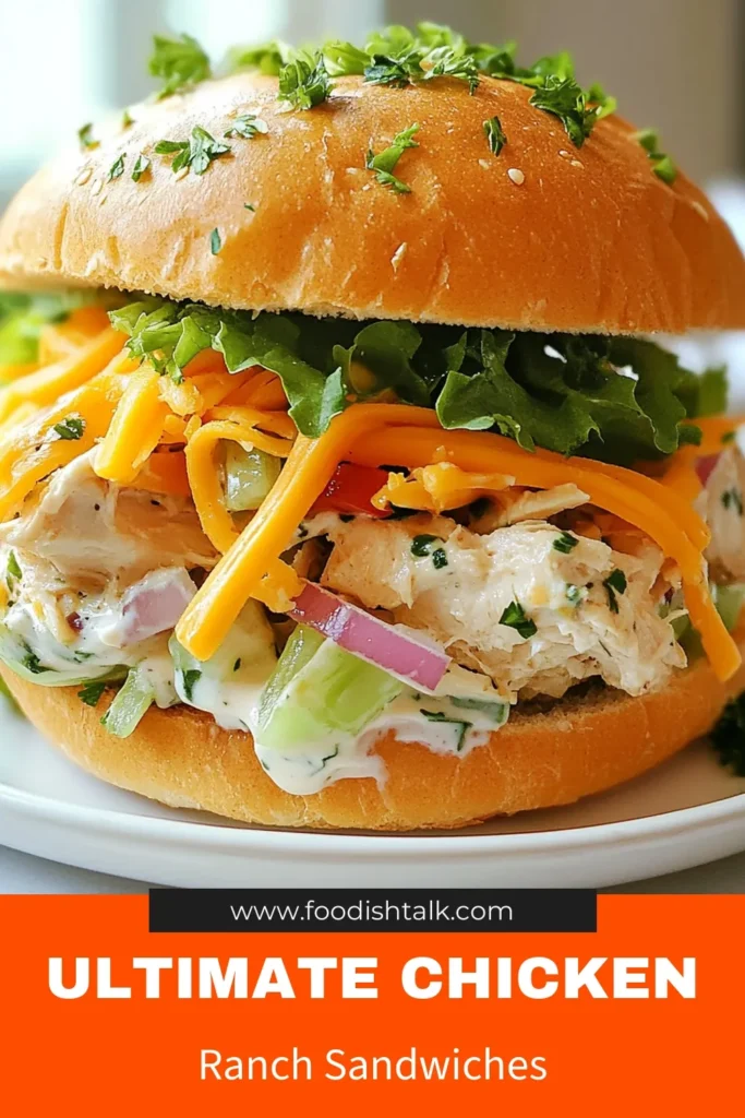 Looking for a quick and delicious lunch? Try this chicken ranch sandwich recipe! This easy chopped chicken sandwich is made with creamy ranch chicken salad, making it a delightful treat. Perfect for busy days, this whole grain sandwich recipe is packed with flavor and nutrition. Ideal for meal prepping or family gatherings. Save this recipe for a tasty and satisfying meal! #chickenranchsandwich #quicklunchideas #easydinner #wholegrainsandwich