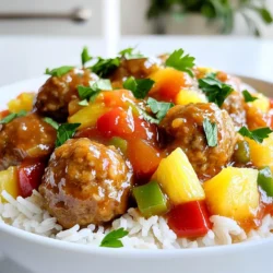 - 1 pound ground beef - 1/2 cup breadcrumbs - 1/4 cup finely chopped onion - 1 egg, beaten - 1 teaspoon garlic powder - 1 teaspoon salt - 1/2 teaspoon black pepper - 1 cup pineapple chunks (fresh or canned) - 1 red bell pepper, chopped - 1 green bell pepper, chopped - 1 cup sweet and sour sauce (store-bought or homemade) - 2 tablespoons soy sauce - 1 tablespoon cornstarch (optional, for thicker sauce) - Fresh parsley or cilantro for garnish You can switch things up with a few fun options: - Add diced carrots or snap peas for extra crunch. - Use ground turkey or chicken instead of beef for a lighter option. - Toss in some chopped green onions for added flavor and color. If you need to swap any ingredients, consider these ideas: - Use panko breadcrumbs for a lighter texture. - Replace pineapple with mango chunks for a tropical twist. - Try low-sodium soy sauce if watching your salt intake. These ingredients are the heart of the dish. The mix of sweet and sour flavors, along with the meatballs, creates a tasty meal. Play around with these options to make the recipe your own! To start, gather your ingredients. You need ground beef, breadcrumbs, onion, egg, garlic powder, salt, and black pepper. In a large mixing bowl, combine these ingredients. Mix them well with your hands. Shape the mixture into small balls, about 1 inch wide. Set these meatballs aside while you prepare the slow cooker. In your slow cooker, add the sweet and sour sauce, soy sauce, pineapple chunks, and chopped bell peppers. Give it a good stir to mix everything together. Carefully place the meatballs into the sauce. Make sure each meatball gets coated in the sauce. This will help them taste great as they cook. Cover the slow cooker with its lid. Cook the meatballs on low for 6 to 8 hours. If you’re in a hurry, you can cook them on high for 3 to 4 hours. They are done when they are cooked through and tender. If you want a thicker sauce, mix cornstarch with water. Stir it into the sauce in the last 30 minutes of cooking. Once finished, gently stir the meatballs and sauce before serving. To keep your meatballs intact, use fresh ingredients. Make sure your breadcrumbs are not too dry. If they are, soak them in a bit of milk before mixing. The egg acts as a binder, so don’t skip it. Shape your meatballs gently. Pressing too hard can cause them to break. You can boost the sauce flavor with a few simple tweaks. Add more garlic powder for depth. A splash of rice vinegar can give it a tangy kick. You might also try adding a bit of ginger. For a spicy touch, toss in some red pepper flakes. Don’t forget to taste as you go! Serve the meatballs over a bed of fluffy rice or noodles. This helps soak up the delicious sauce. Garnish with fresh parsley or cilantro for color and taste. If you want a little crunch, add chopped nuts. Offer extra sauce on the side for those who want more. {{image_2}} You can switch up the protein in this dish. Ground turkey works well for a leaner option. Ground chicken also gives a nice taste. If you're vegan or vegetarian, use lentils or chickpeas. They make a great meatball substitute. Just mash them well and add breadcrumbs. This way, you can enjoy sweet and sour flavors without the meat. While sweet and sour sauce is a classic choice, feel free to explore. A teriyaki sauce adds a sweet touch with a savory twist. For a spicy kick, try a sriracha-based sauce. You could even mix in barbecue sauce for a smoky flavor. Each sauce brings a new vibe to the meatballs. Serve these meatballs with different sides to mix it up. Steamed rice is a classic but try quinoa for a nutty flavor. Noodles, like egg or rice noodles, also pair nicely. For a lighter meal, serve them over a salad. This gives a fresh crunch that balances the dish. Don't forget to add veggies for color and nutrition! To store your sweet and sour meatballs, let them cool first. Place them in an airtight container. Keep the container in your fridge. Your meatballs stay fresh for about 3 to 4 days. If you have sauce left, store it with the meatballs. This keeps the flavors together. You can freeze your meatballs for later use. First, cool them completely. Then, place them in a freezer-safe bag. Try to remove as much air as possible. This helps to prevent freezer burn. They can last up to 3 months in the freezer. When ready to eat, just thaw and reheat. Reheating sweet and sour meatballs is easy. You can use the microwave or stovetop. If using the microwave, place them in a bowl and cover it. Heat for 1 to 2 minutes or until hot. If using the stovetop, heat on low in a pan. Stir gently until heated through. Make sure to check that they are hot in the center before serving. Yes, you can prepare the meatballs ahead of time. Mix the meatball ingredients and shape them. Place the raw meatballs in the fridge for up to 24 hours. You can also cook them in the slow cooker and store the finished dish. Just let it cool, then store it in the fridge. Reheat when you are ready to serve. Sweet and sour meatballs pair well with many sides. Here are some great options: - Steamed rice - Noodles - Quinoa - A fresh salad - Steamed vegetables These sides balance the flavors and make your meal filling. Yes, you can use frozen meatballs. Just add them directly to the slow cooker. You may need to increase the cooking time. Cook on high for about 4-5 hours or low for 8-9 hours. The sweet and sour sauce will still coat the meatballs well. In this post, we covered the key ingredients, preparation, and variations for making delicious meatballs. We discussed step-by-step instructions, tips to keep meatballs intact, and storage options for leftovers. You can customize this dish with different proteins and sauces. Remember, you can always make it ahead or use frozen meatballs. Enjoy experimenting and serving this dish your way! With these tips, your meatballs will impress everyone at your table.