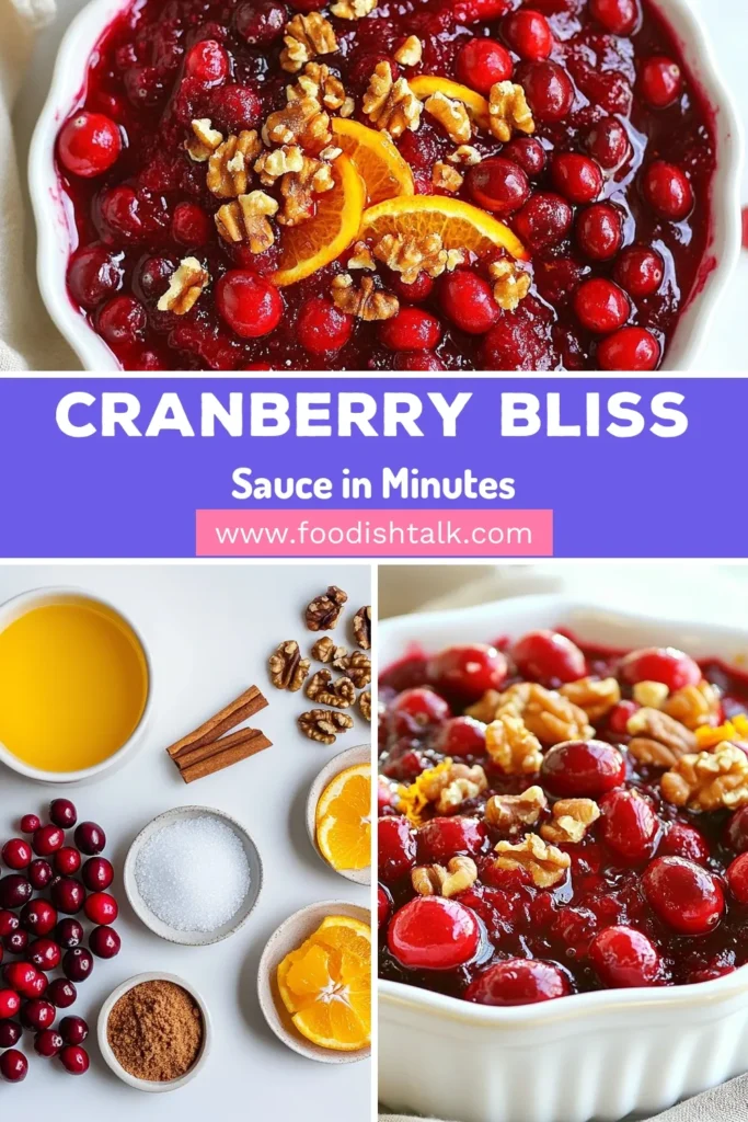 Discover the ultimate cranberry sauce recipe with this Whole Berry Cranberry Bliss Sauce! Made with fresh cranberries and a hint of orange juice, this homemade cranberry bliss sauce is perfect for your festive gatherings. It's an easy cranberry sauce that's bursting with flavor and can be paired with turkey or enjoyed on its own. Try this fresh cranberry recipe today and elevate your holiday meals! Save this recipe now! #CranberrySauce #FreshCranberryRecipes #OrangeCranberrySauce #EasyCranberrySauce